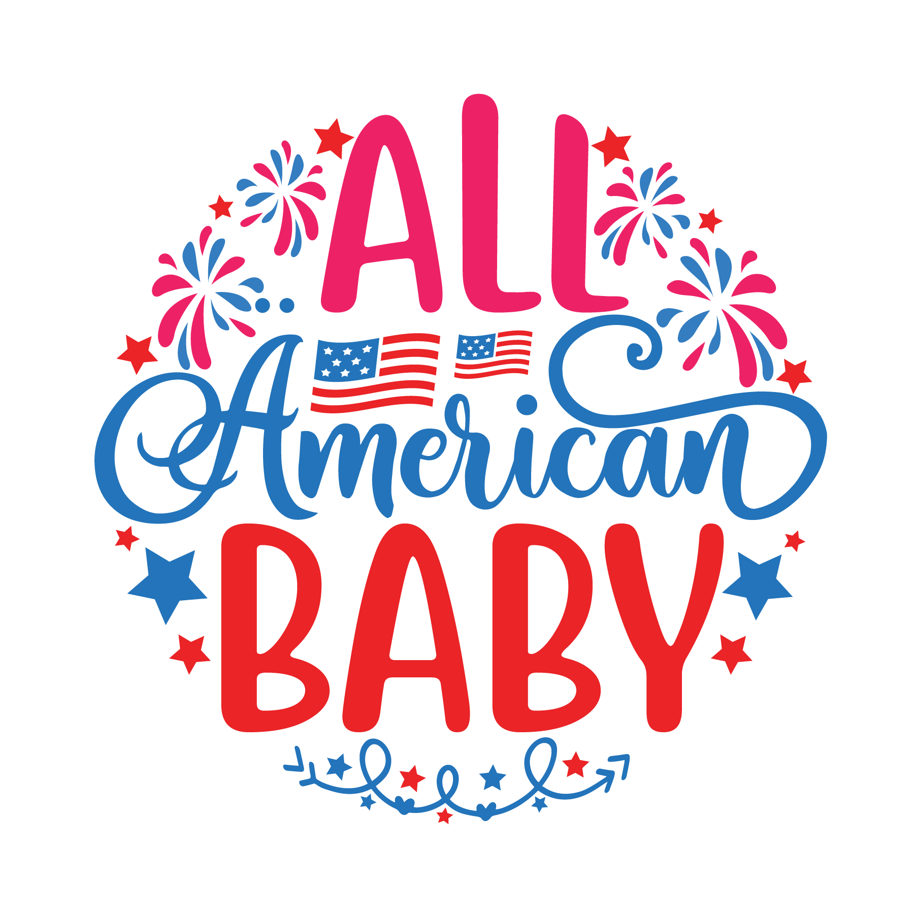 Inspirational Quote "All American Baby, Theme Sticker" Motivational Sticker Vinyl Decal Motivation Stickers- 5" Vinyl Sticker Waterproof