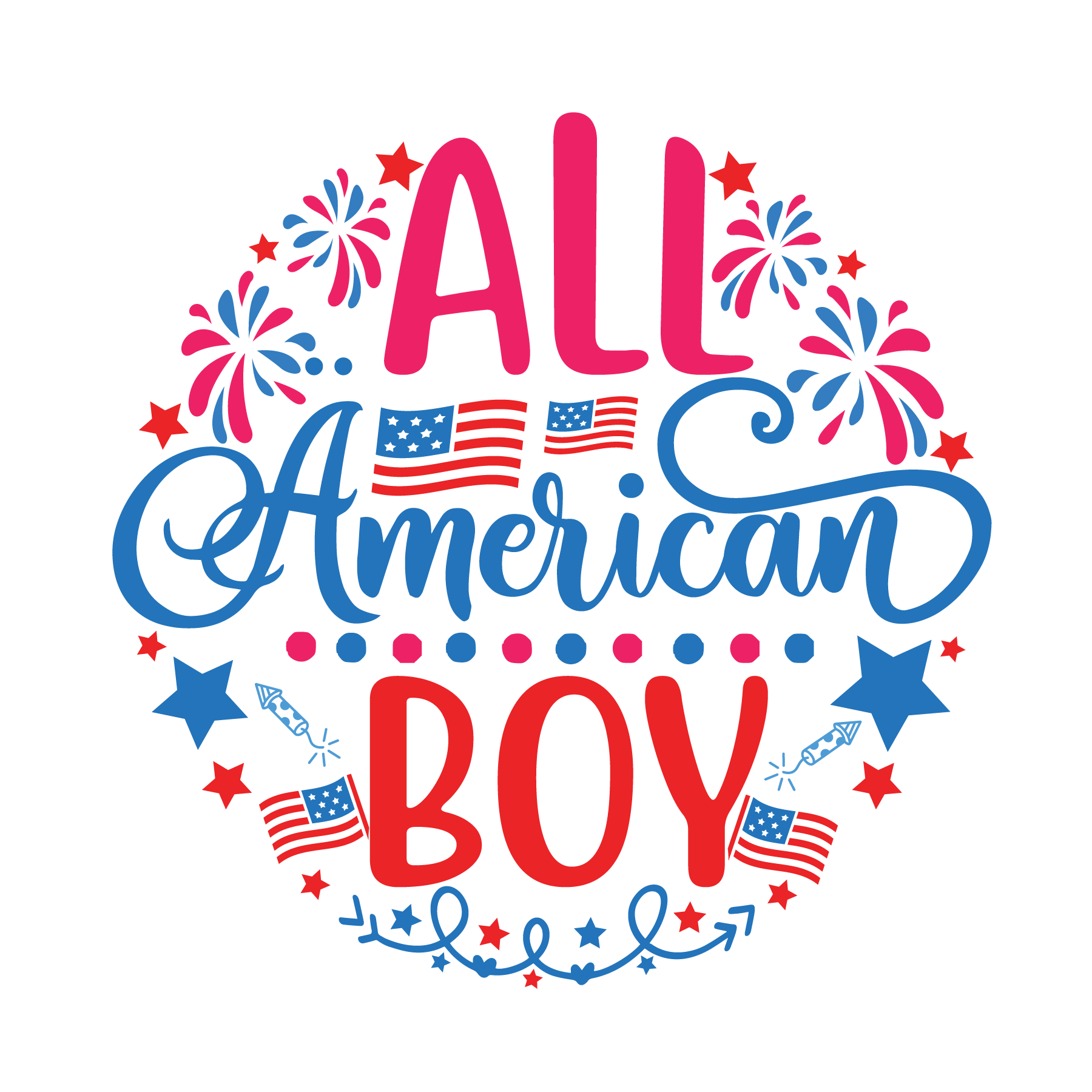 Inspirational Quote "All American Boy, Sticker" Motivational Sticker Vinyl Decal Motivation Stickers- 5" Vinyl Sticker Waterproof