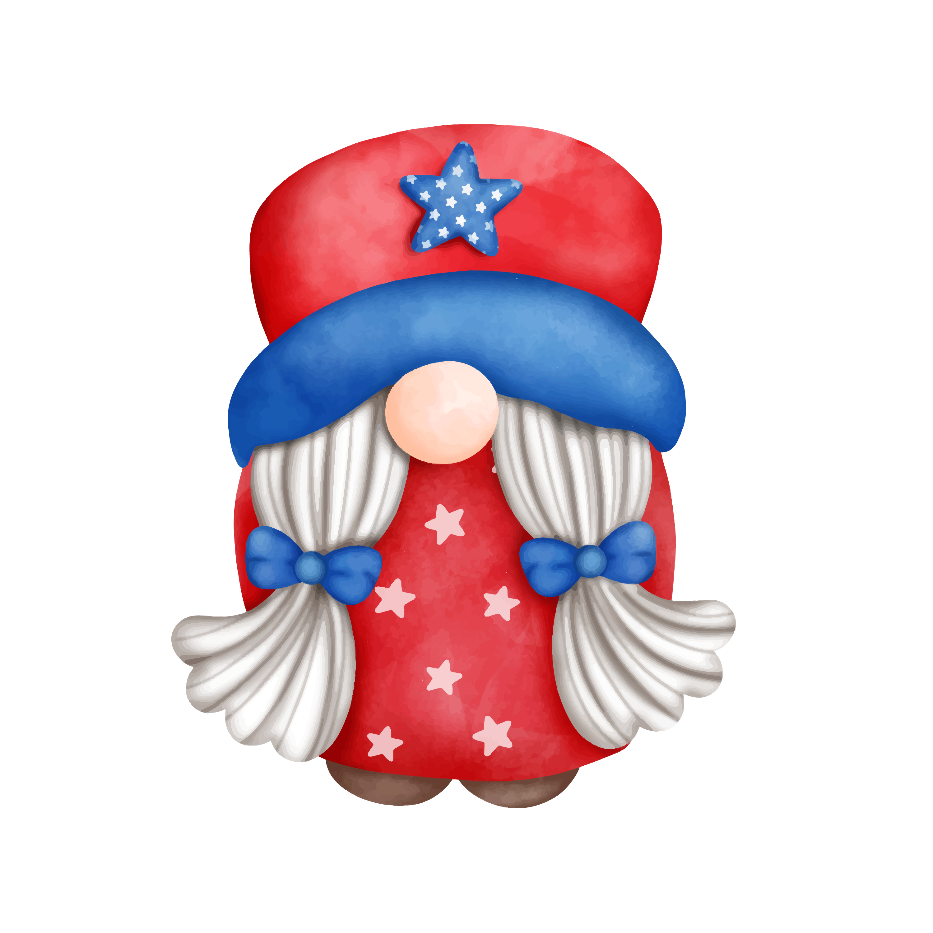 Inspirational Quote "Cute 4th of July America Independence gnome" Motivational Sticker Vinyl Decal Motivation Stickers- 5" Vinyl Sticker Waterproof