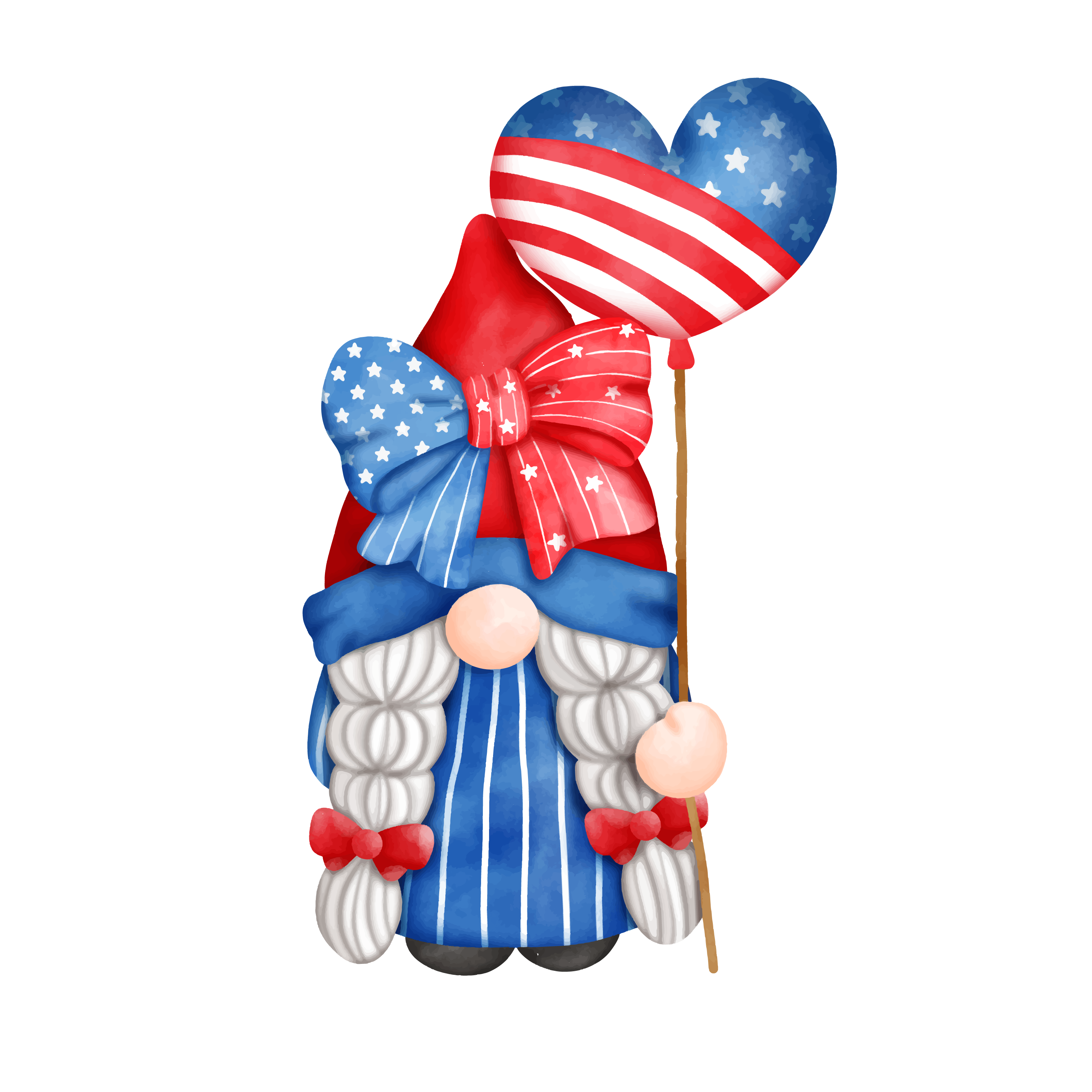 Inspirational Quote "Patriotic Girl Gnome - Heat Transfer" Motivational Sticker Vinyl Decal Motivation Stickers- 5" Vinyl Sticker Waterproof