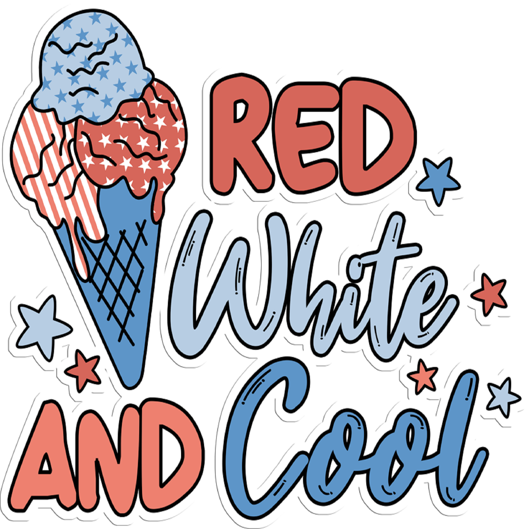 Inspirational Quote "Red White and Cool, Unique Sticker" Motivational Sticker Vinyl Decal Motivation Stickers- 5" Vinyl Sticker Waterproof