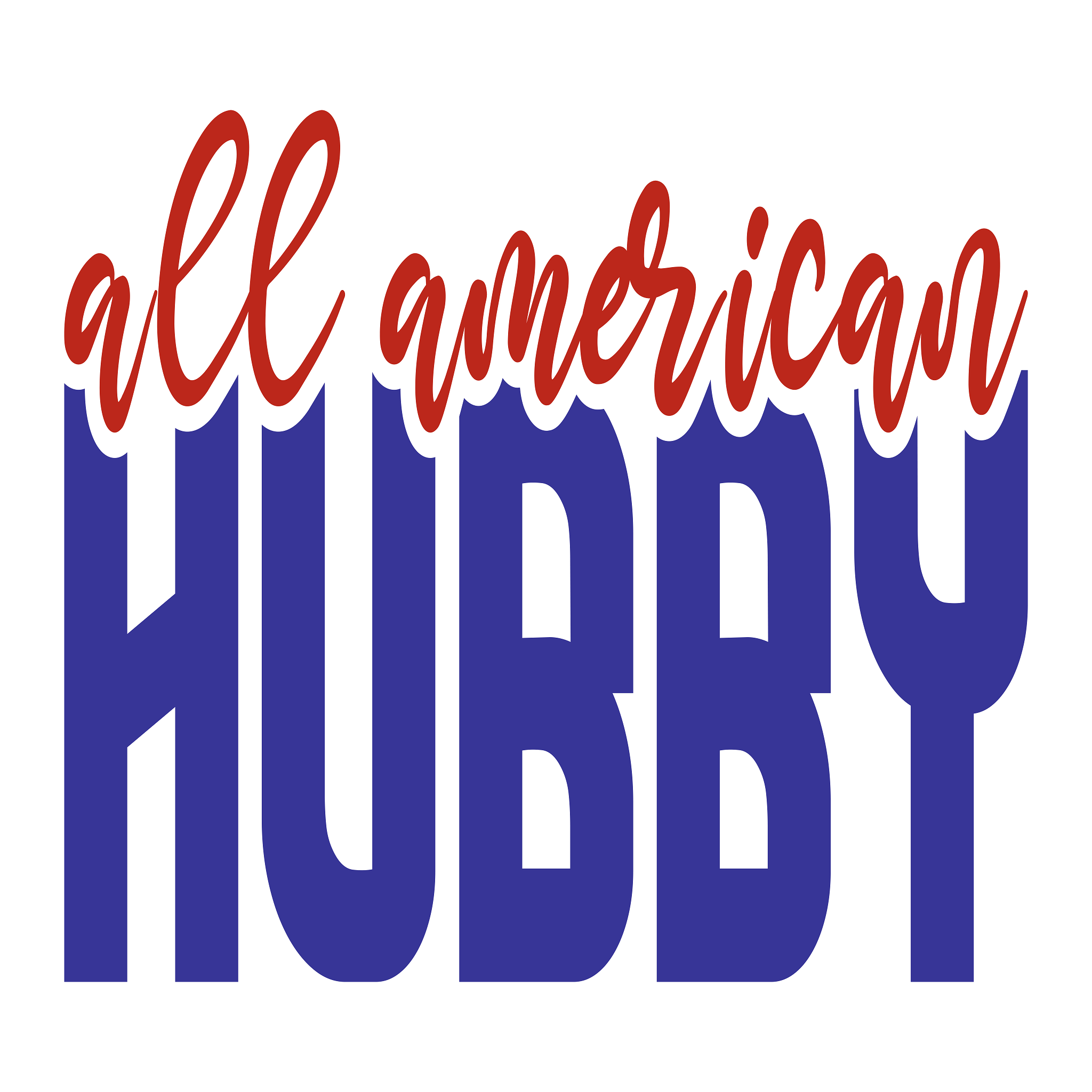 Inspirational Quote "All American Hubby, Sticker" Motivational Sticker Vinyl Decal Motivation Stickers- 5" Vinyl Sticker Waterproof