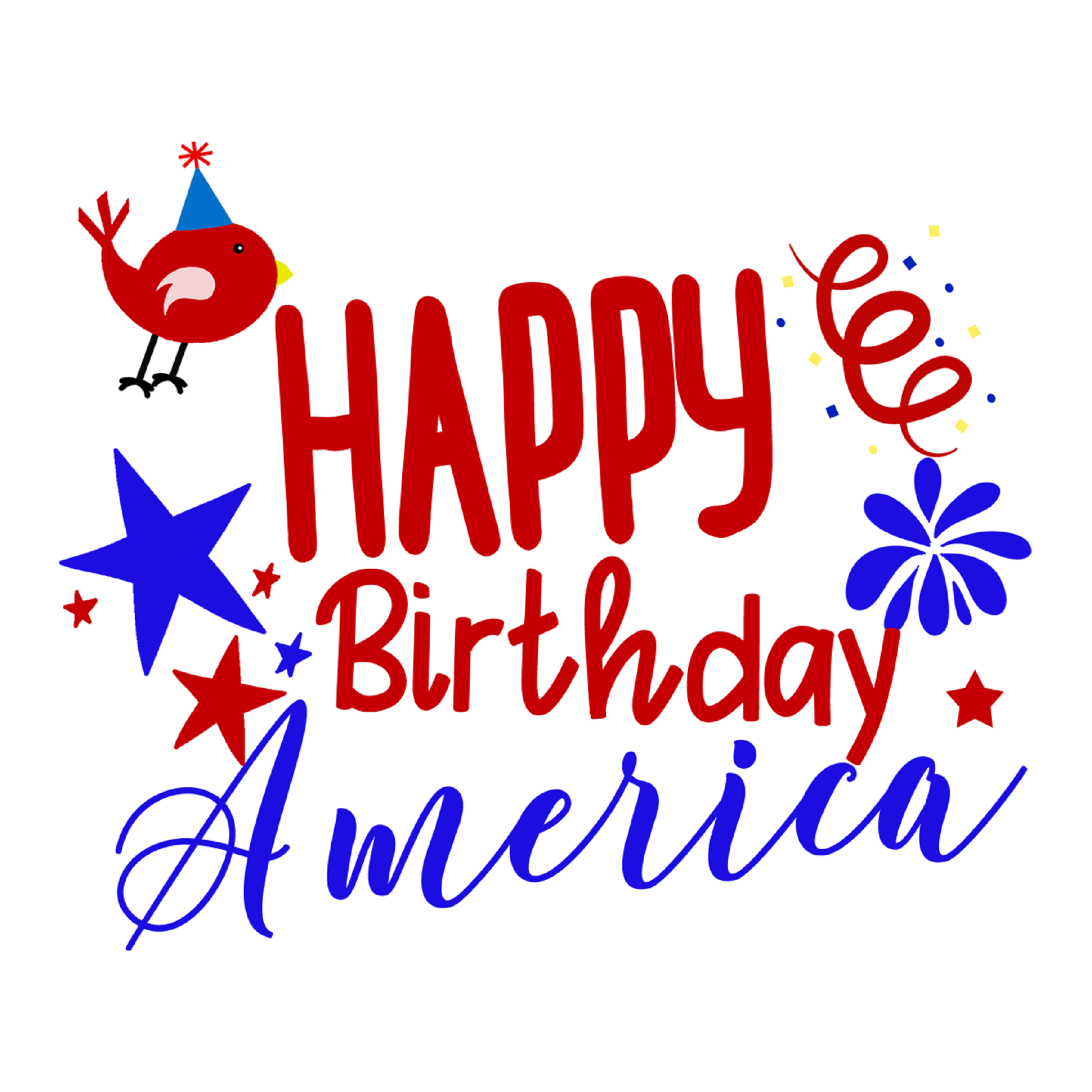 Inspirational Quote "Happy Birthday America, Sticker" Motivational Sticker Vinyl Decal Motivation Stickers- 5" Vinyl Sticker Waterproof