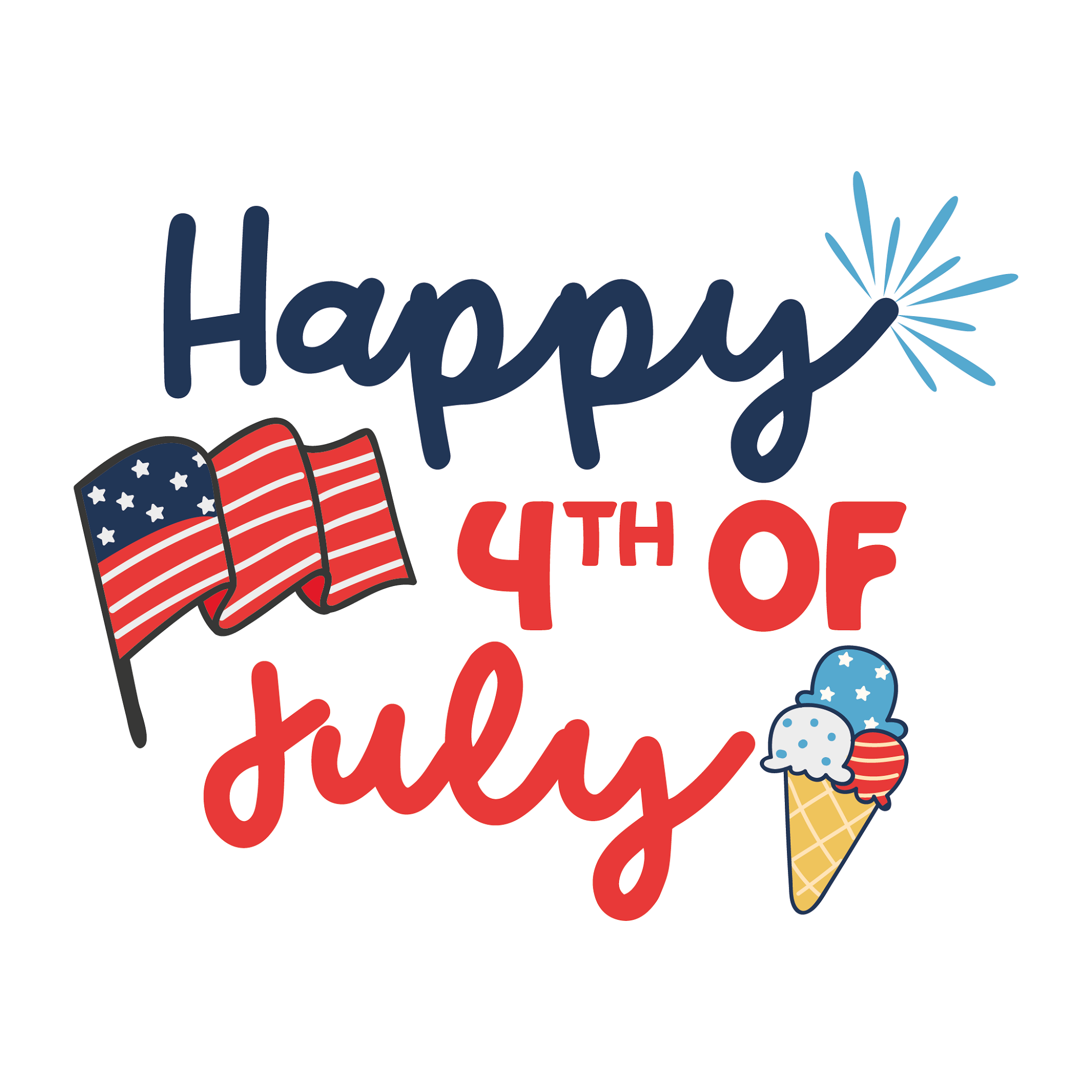 Inspirational Quote "Happy 4Th of July, Theme Sticker" Motivational Sticker Vinyl Decal Motivation Stickers- 5" Vinyl Sticker Waterproof