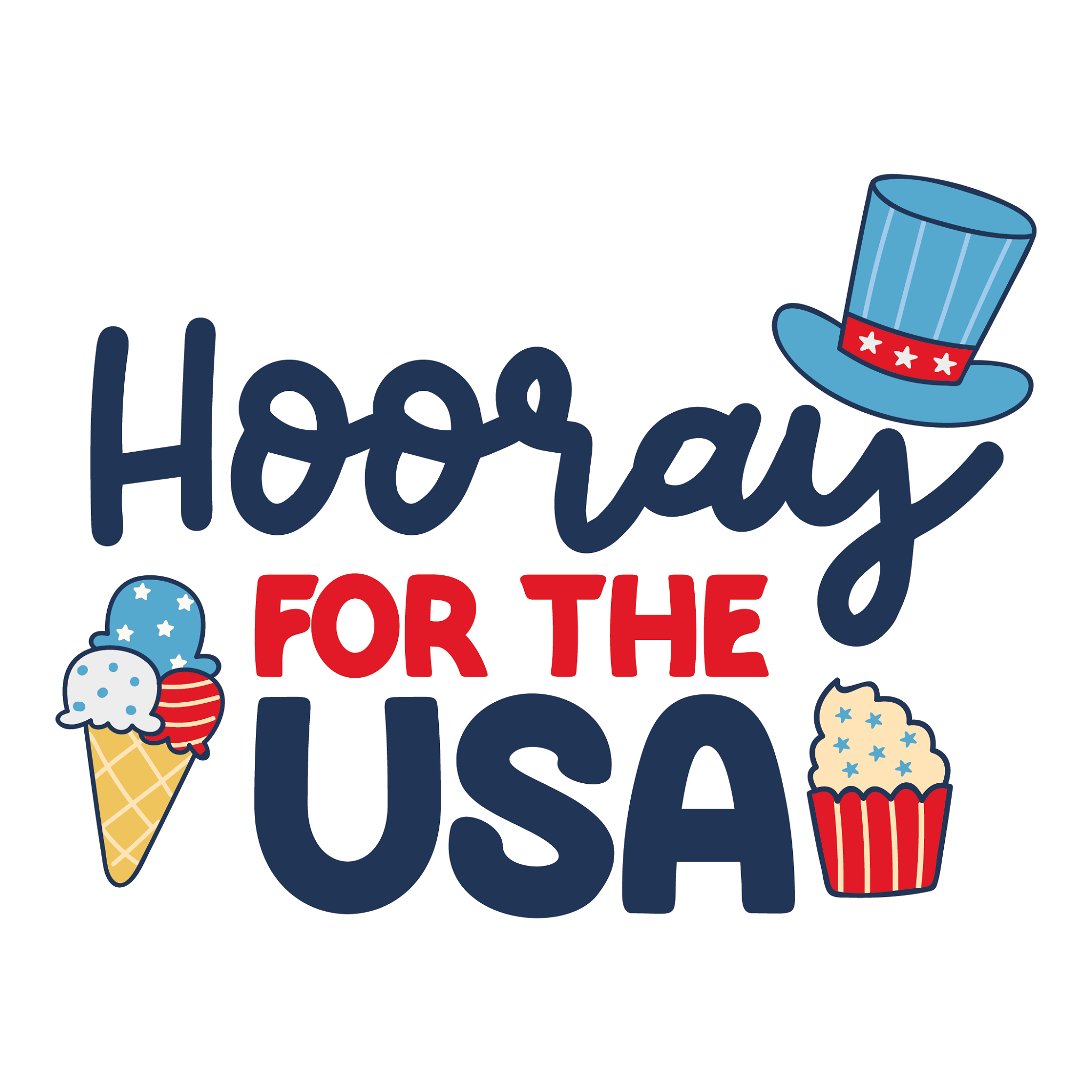 Inspirational Quote "Hooray for The USA" Motivational Sticker Vinyl Decal Motivation Stickers- 5" Vinyl Sticker Waterproof