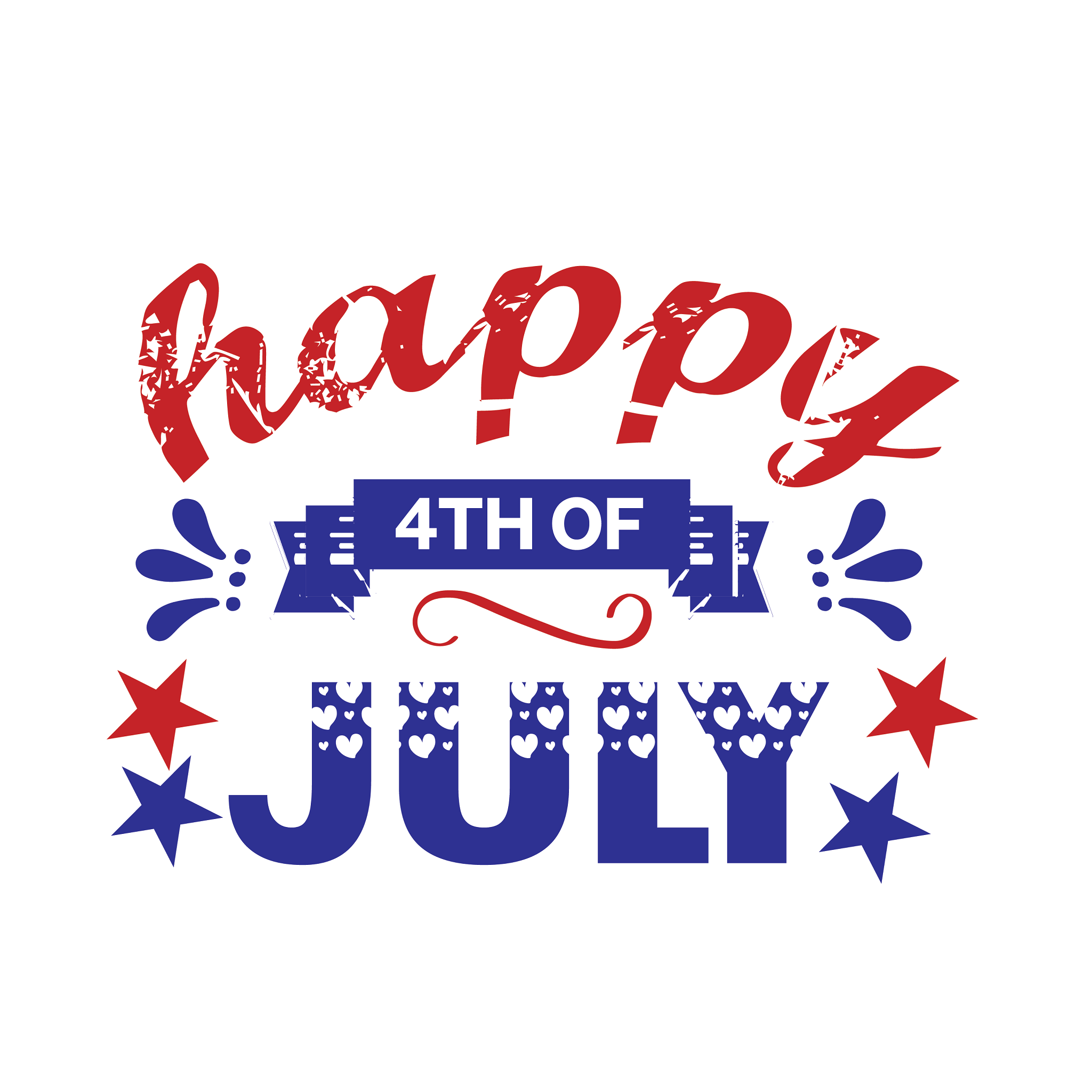 Inspirational Quote "Happy 4Th of July, Unique Sticker" Motivational Sticker Vinyl Decal Motivation Stickers- 5" Vinyl Sticker Waterproof