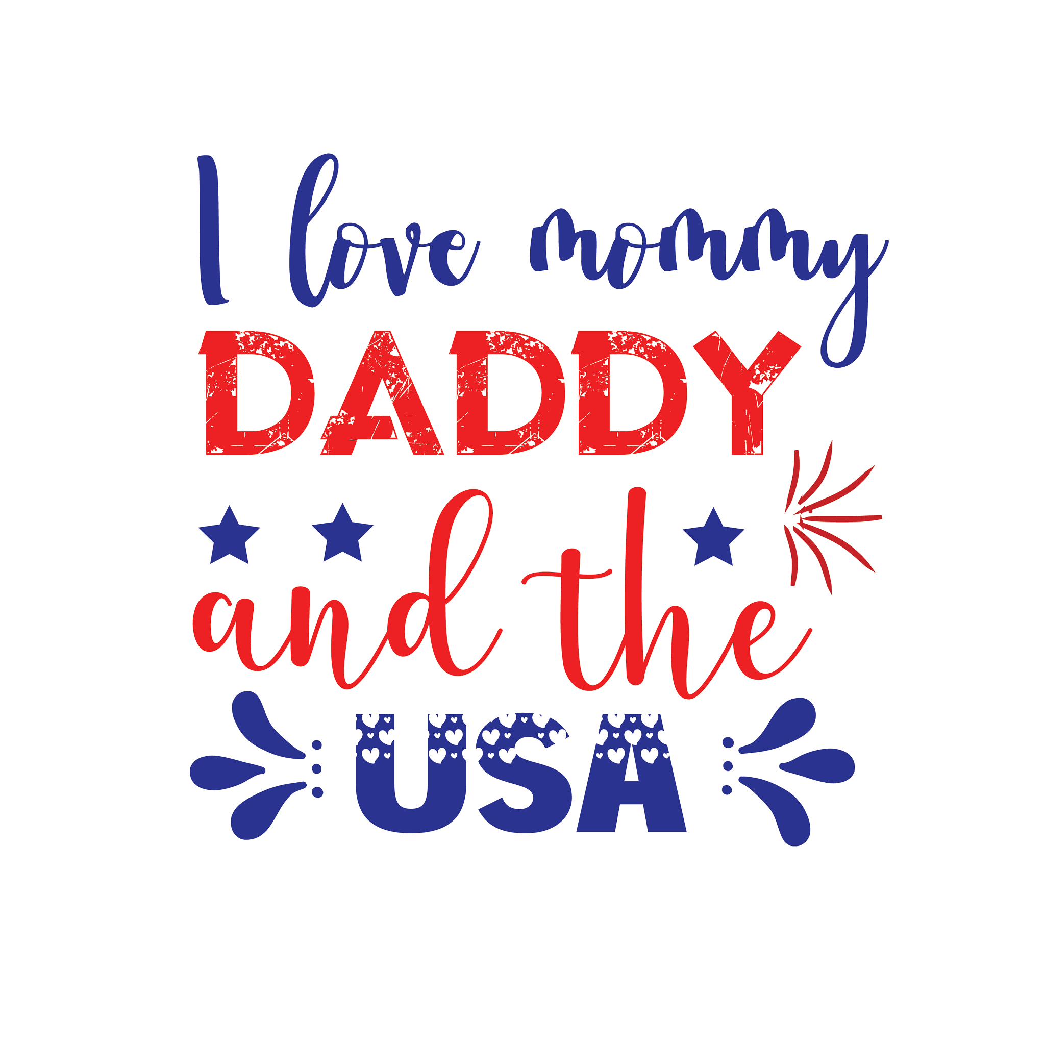 Inspirational Quote "I Love Mommy Daddy and The USA" Motivational Sticker Vinyl Decal Motivation Stickers- 5" Vinyl Sticker Waterproof