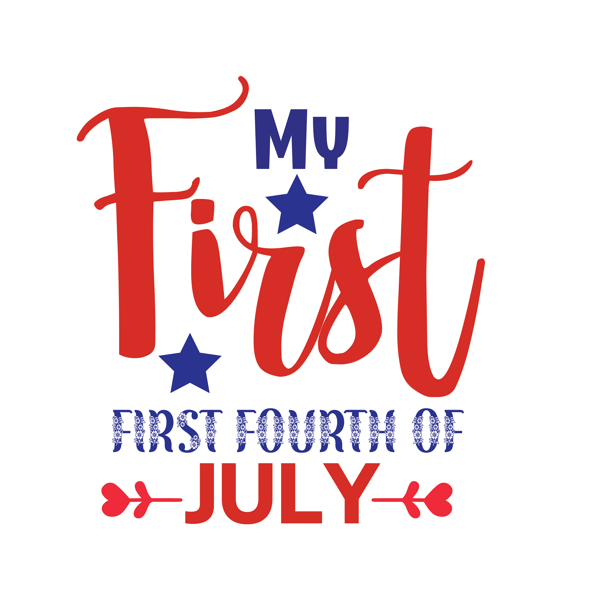 Inspirational Quote "My First First Fourth of July" Motivational Sticker Vinyl Decal Motivation Stickers- 5" Vinyl Sticker Waterproof