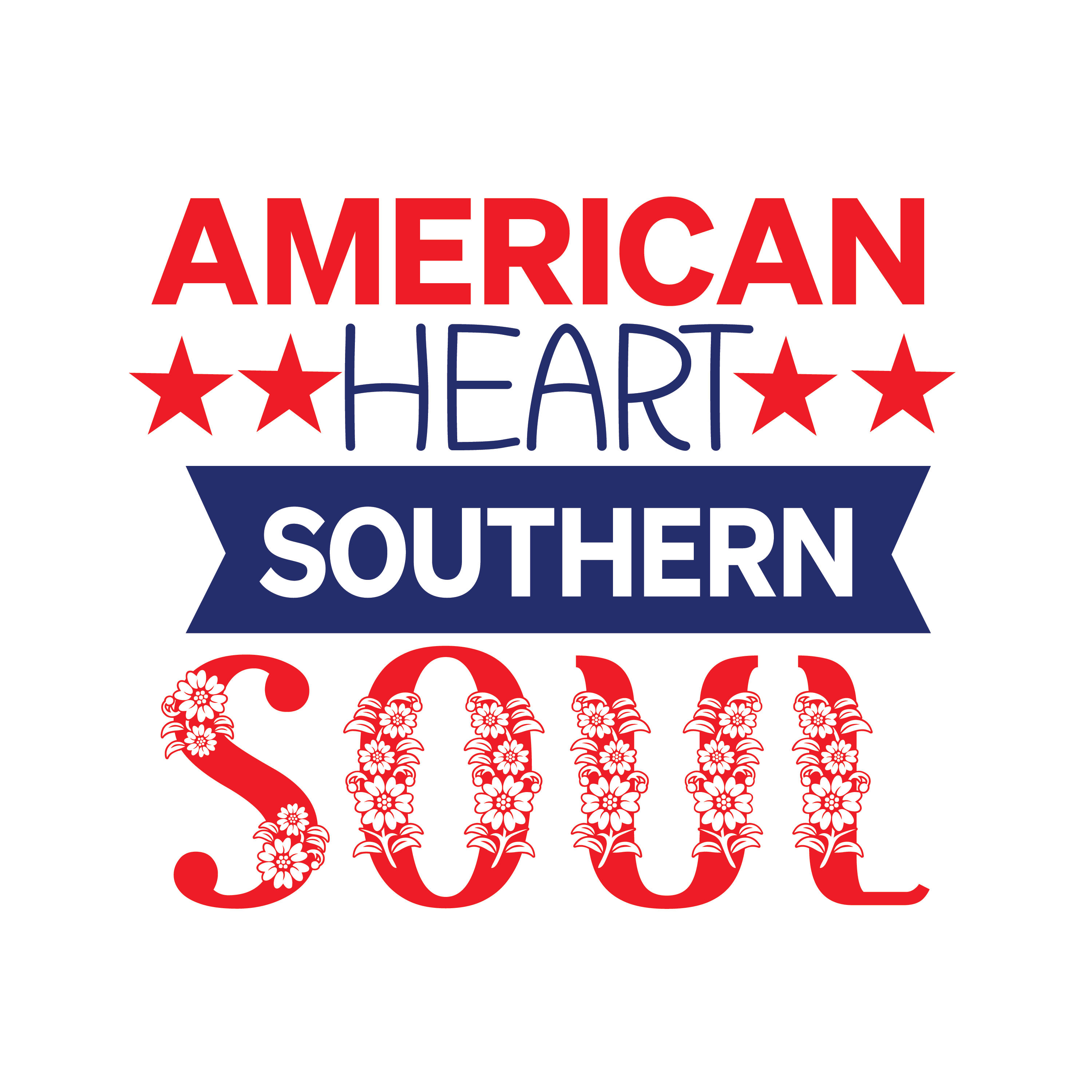 Inspirational Quote "American Heart Southern Soul" Motivational Sticker Vinyl Decal Motivation Stickers- 5" Vinyl Sticker Waterproof