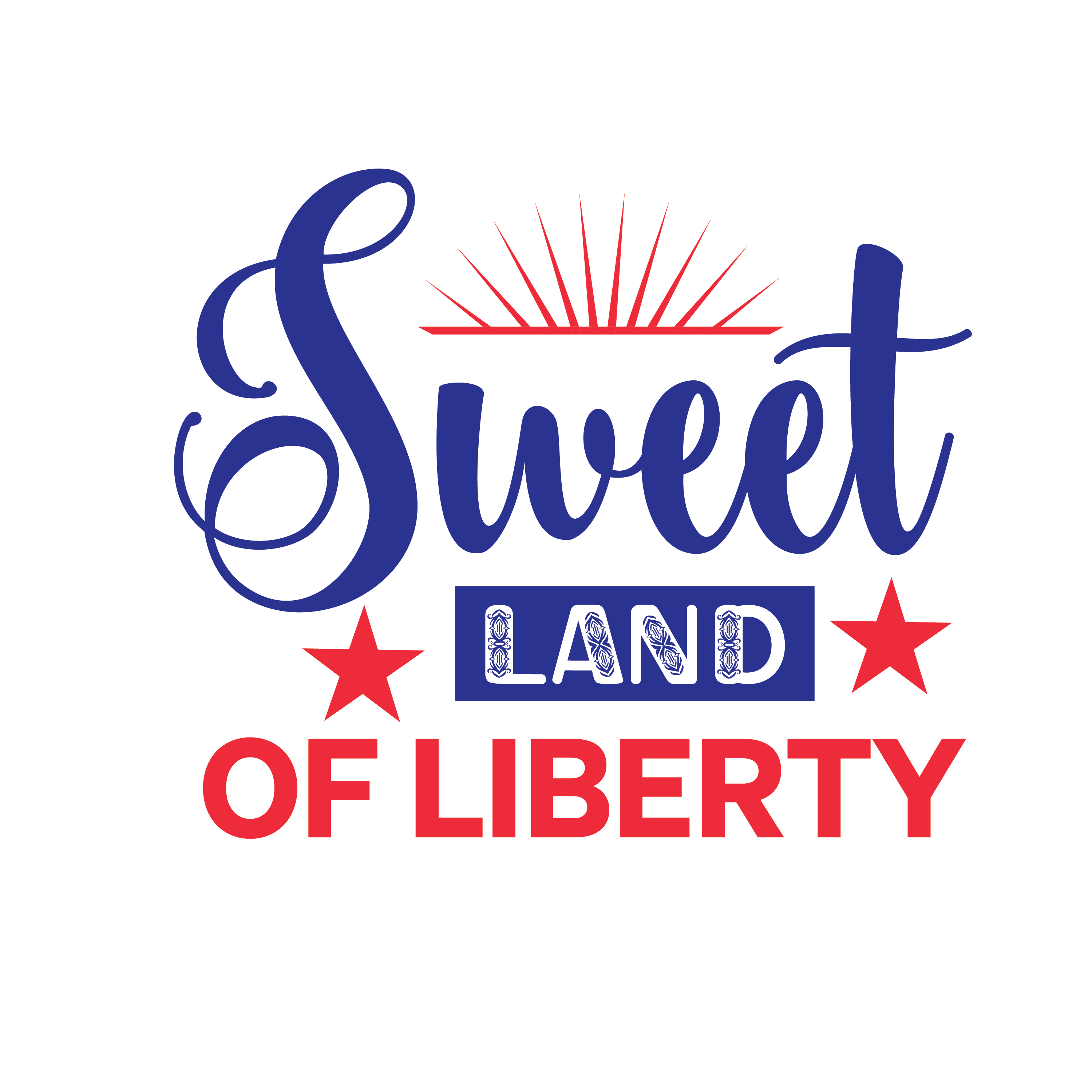 Inspirational Quote "Sweet Land of Liberty, Sticker" Motivational Sticker Vinyl Decal Motivation Stickers- 5" Vinyl Sticker Waterproof