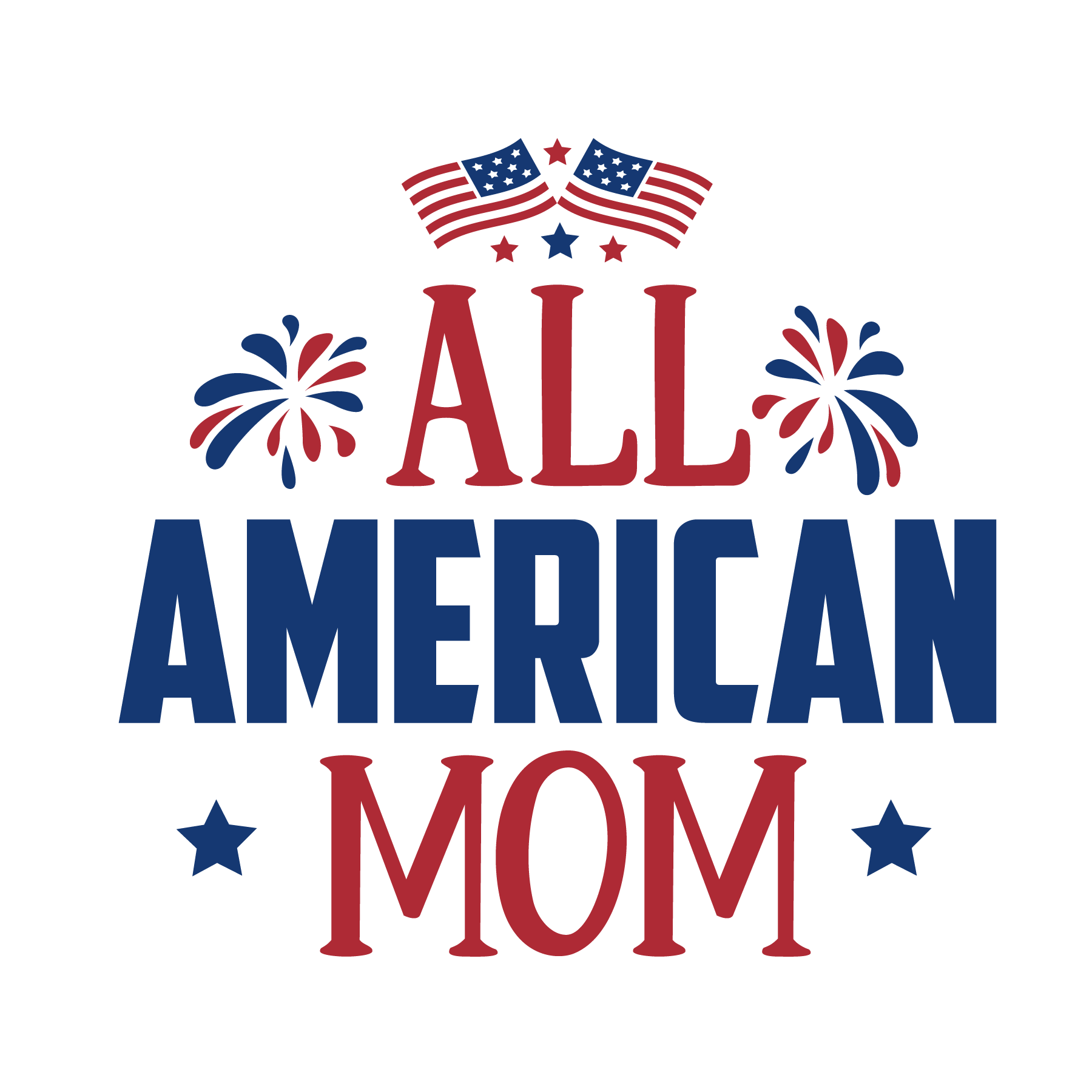 Inspirational Quote "All American Mom, Gift Sticekr" Motivational Sticker Vinyl Decal Motivation Stickers- 5" Vinyl Sticker Waterproof