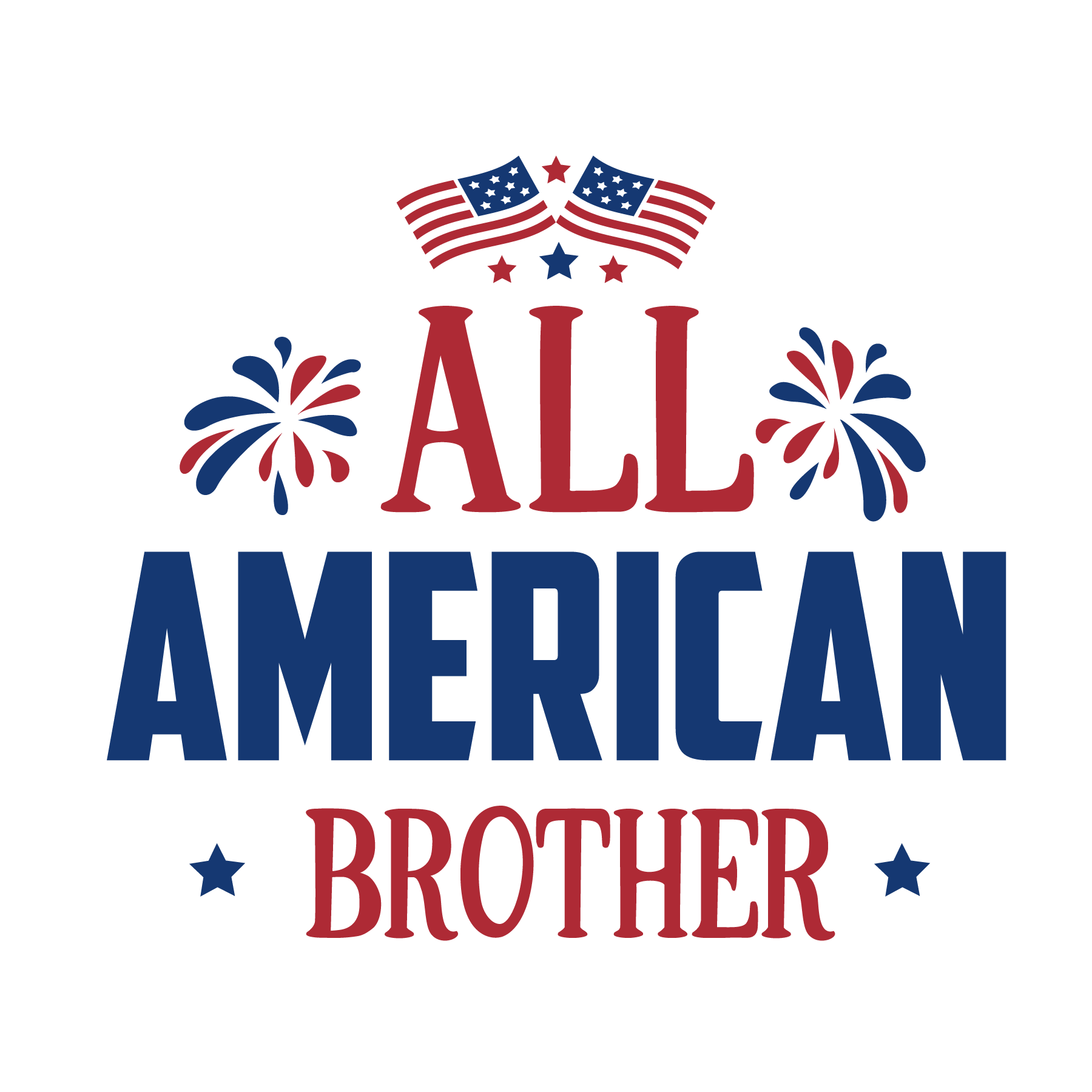 Inspirational Quote "All American Brother" Motivational Sticker Vinyl Decal Motivation Stickers- 5" Vinyl Sticker Waterproof