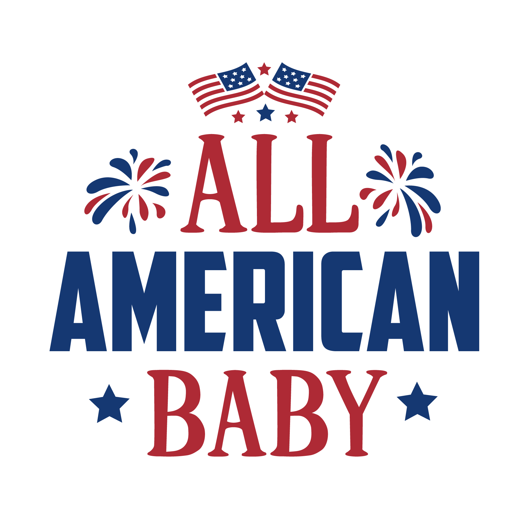 Inspirational Quote "All American Baby, Sticker" Motivational Sticker Vinyl Decal Motivation Stickers- 5" Vinyl Sticker Waterproof