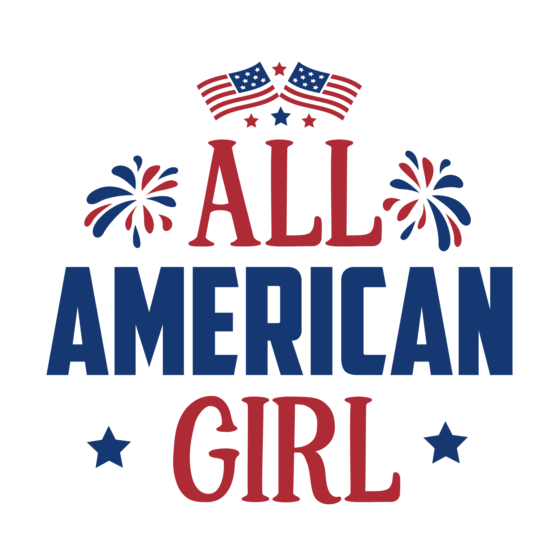 Inspirational Quote "All American Girl, Sticker" Motivational Sticker Vinyl Decal Motivation Stickers- 5" Vinyl Sticker Waterproof