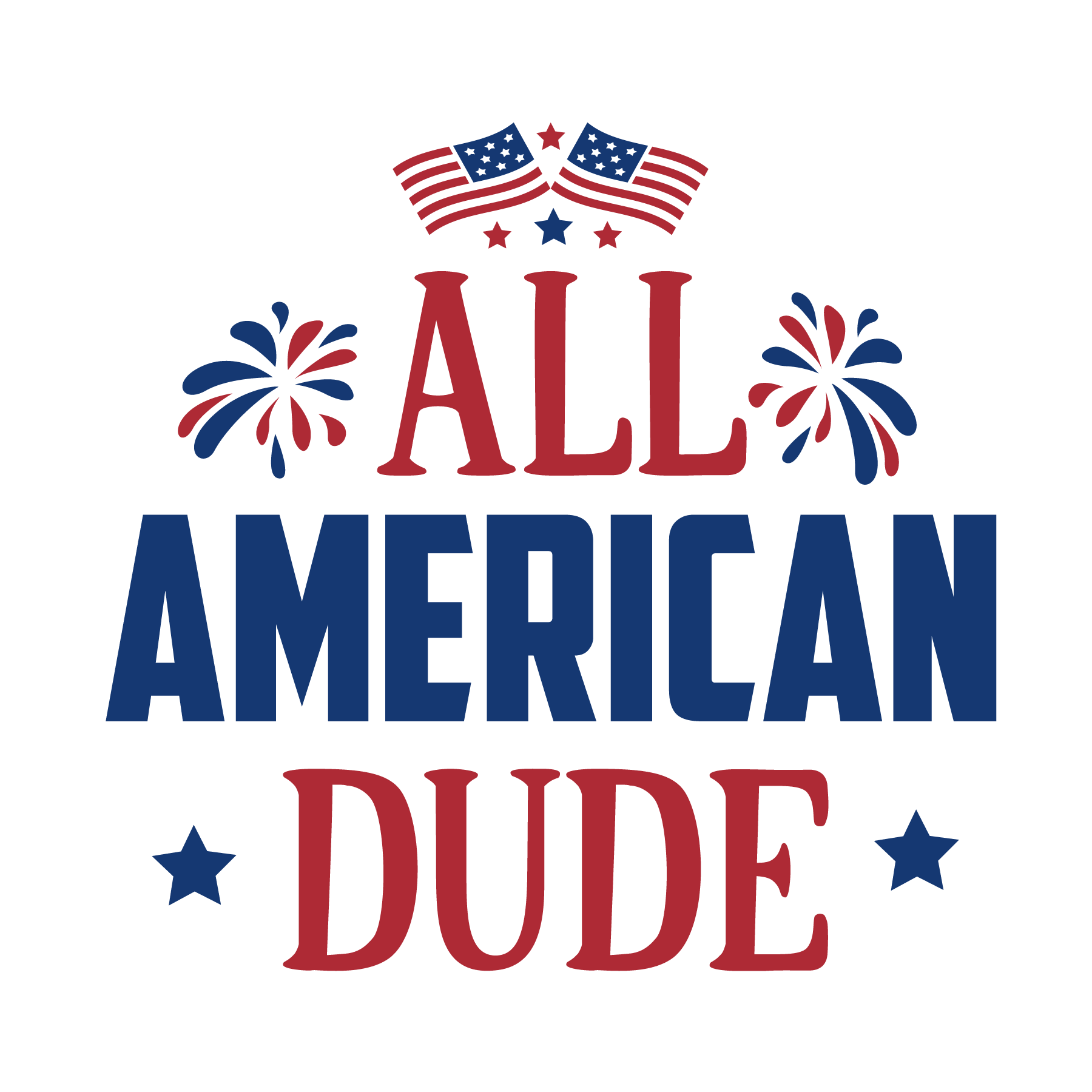 Inspirational Quote "All American Dude, Sticker" Motivational Sticker Vinyl Decal Motivation Stickers- 5" Vinyl Sticker Waterproof