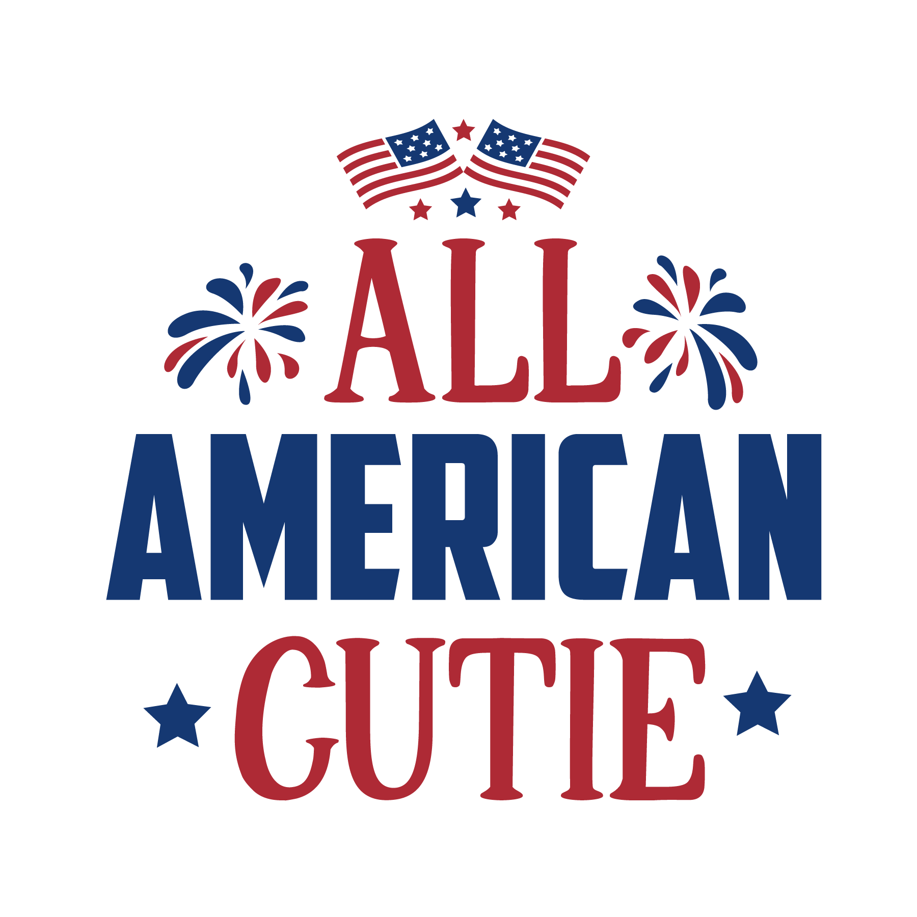 Inspirational Quote "All American Cutie, Sticker" Motivational Sticker Vinyl Decal Motivation Stickers- 5" Vinyl Sticker Waterproof