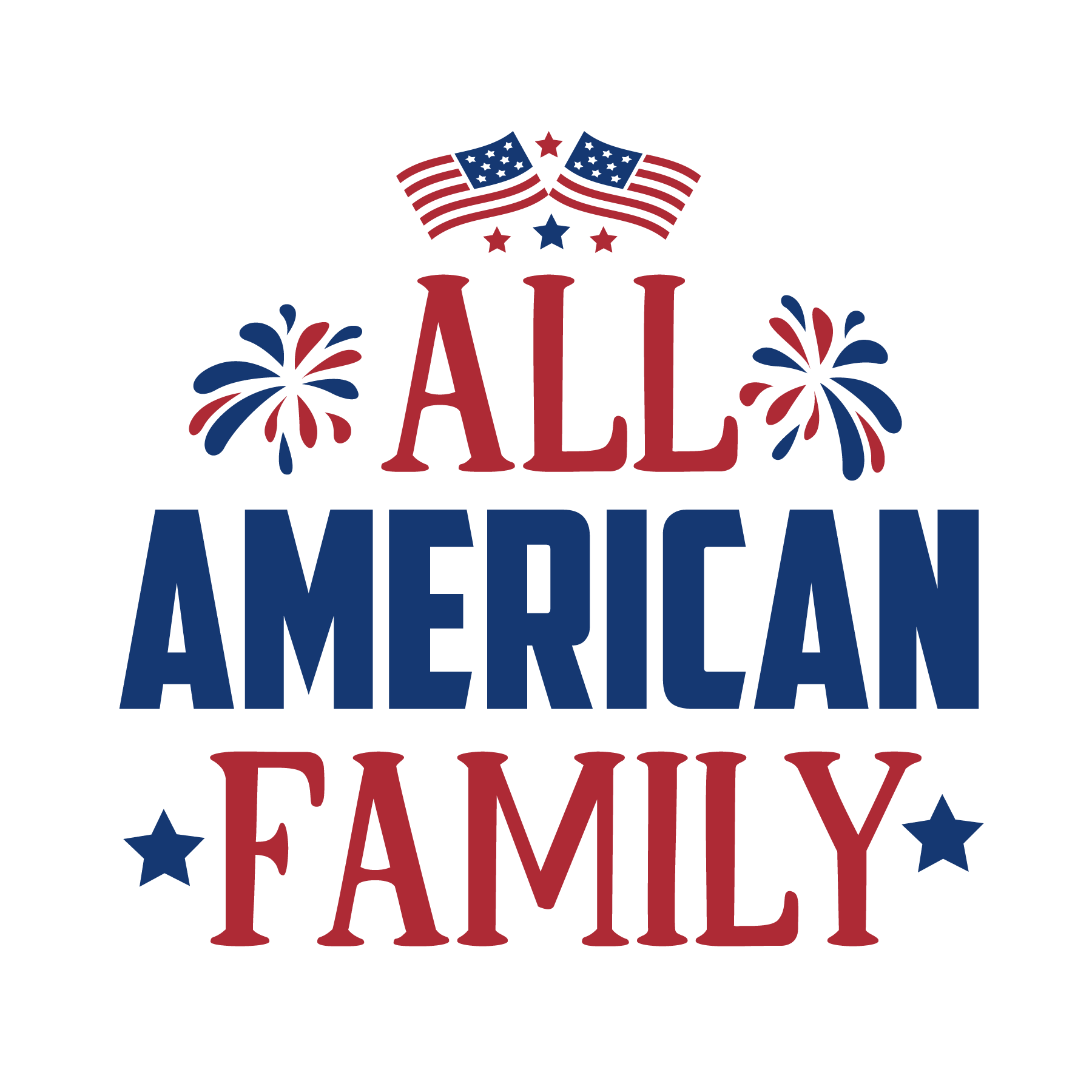 Inspirational Quote "All American Family" Motivational Sticker Vinyl Decal Motivation Stickers- 5" Vinyl Sticker Waterproof