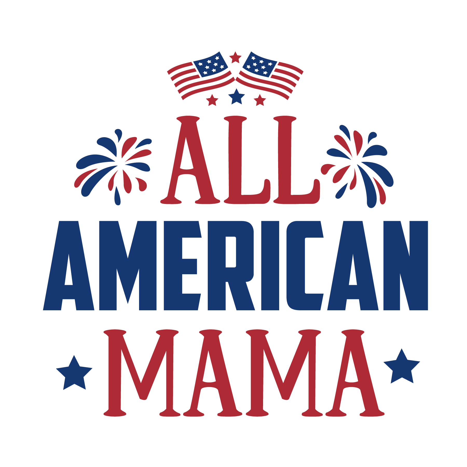 Inspirational Quote "All American Mama, Pretty Gift Sticker" Motivational Sticker Vinyl Decal Motivation Stickers- 5" Vinyl Sticker Waterproof