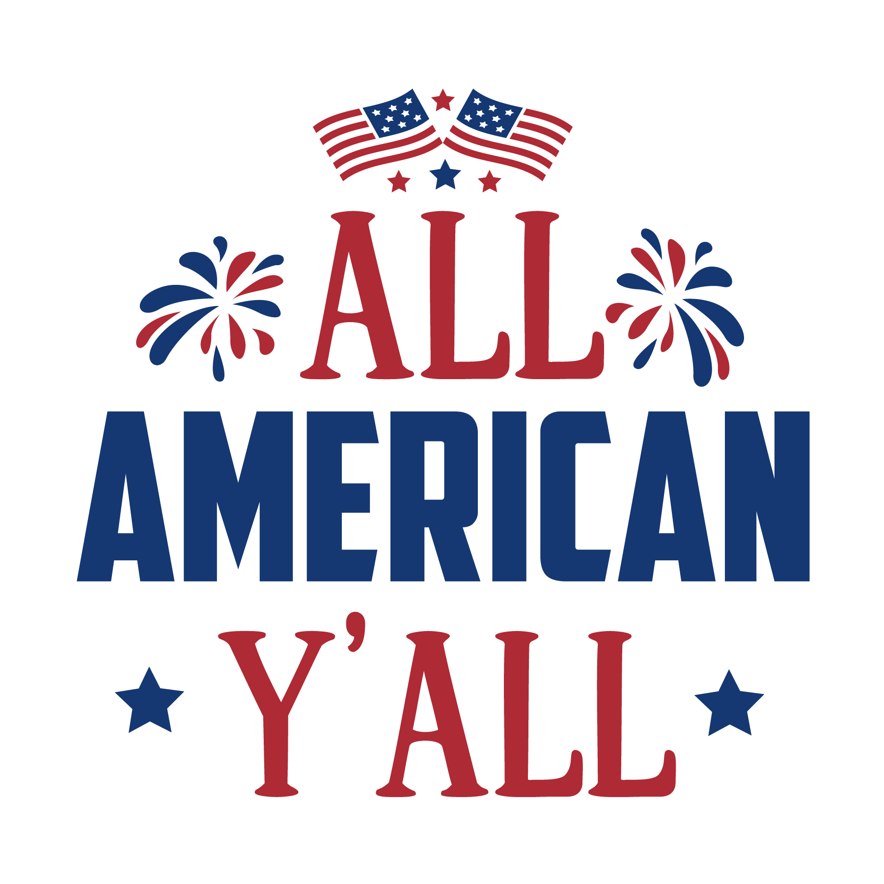 Inspirational Quote "All American Y'all" Motivational Sticker Vinyl Decal Motivation Stickers- 5" Vinyl Sticker Waterproof