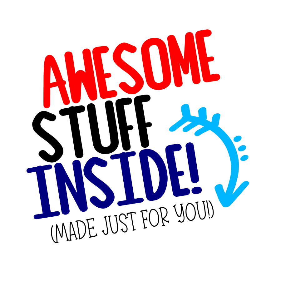Inspirational Quote "Awesome Stuff Inside (Made Just for You)" Motivational Sticker Vinyl Decal Motivation Stickers- 5" Vinyl Sticker Waterproof