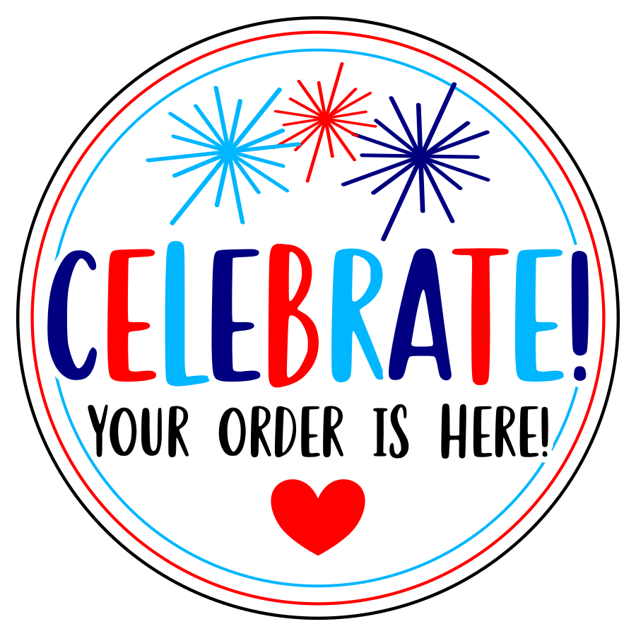 Inspirational Quote "Celebrate Your Order is Here" Motivational Sticker Vinyl Decal Motivation Stickers- 5" Vinyl Sticker Waterproof