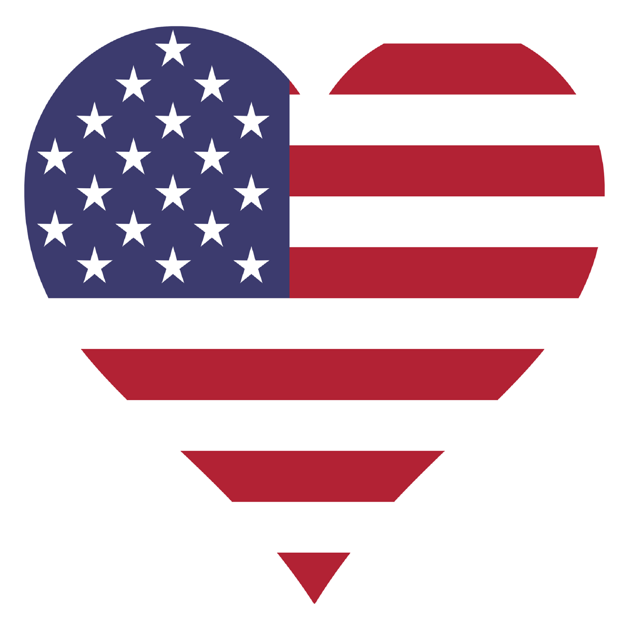 Inspirational Quote "American Heart Shape Flag" Motivational Sticker Vinyl Decal Motivation Stickers- 5" Vinyl Sticker Waterproof