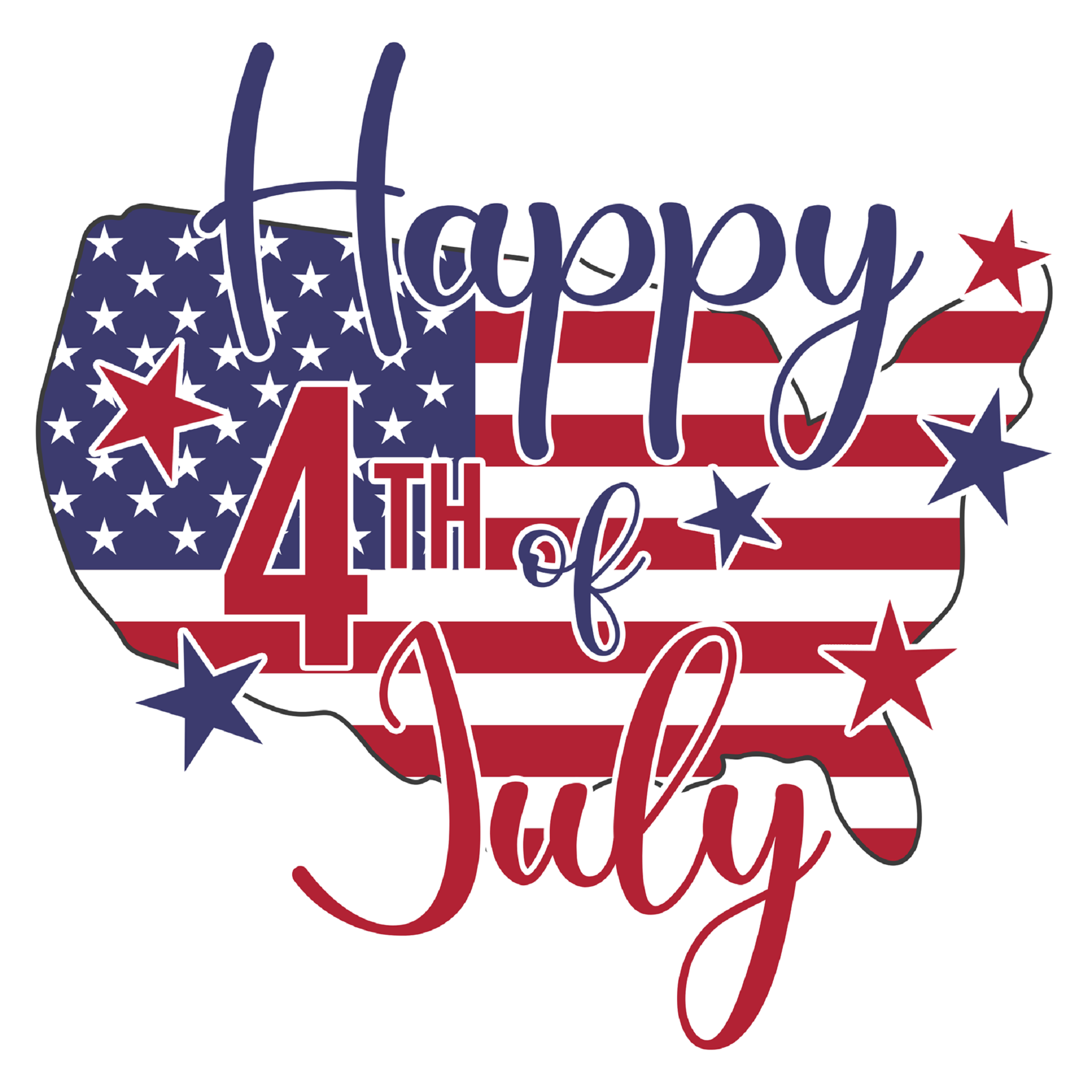 Inspirational Quote "Happy 4Th of July, Beautiful Gift Sticker" Motivational Sticker Vinyl Decal Motivation Stickers- 5" Vinyl Sticker Waterproof