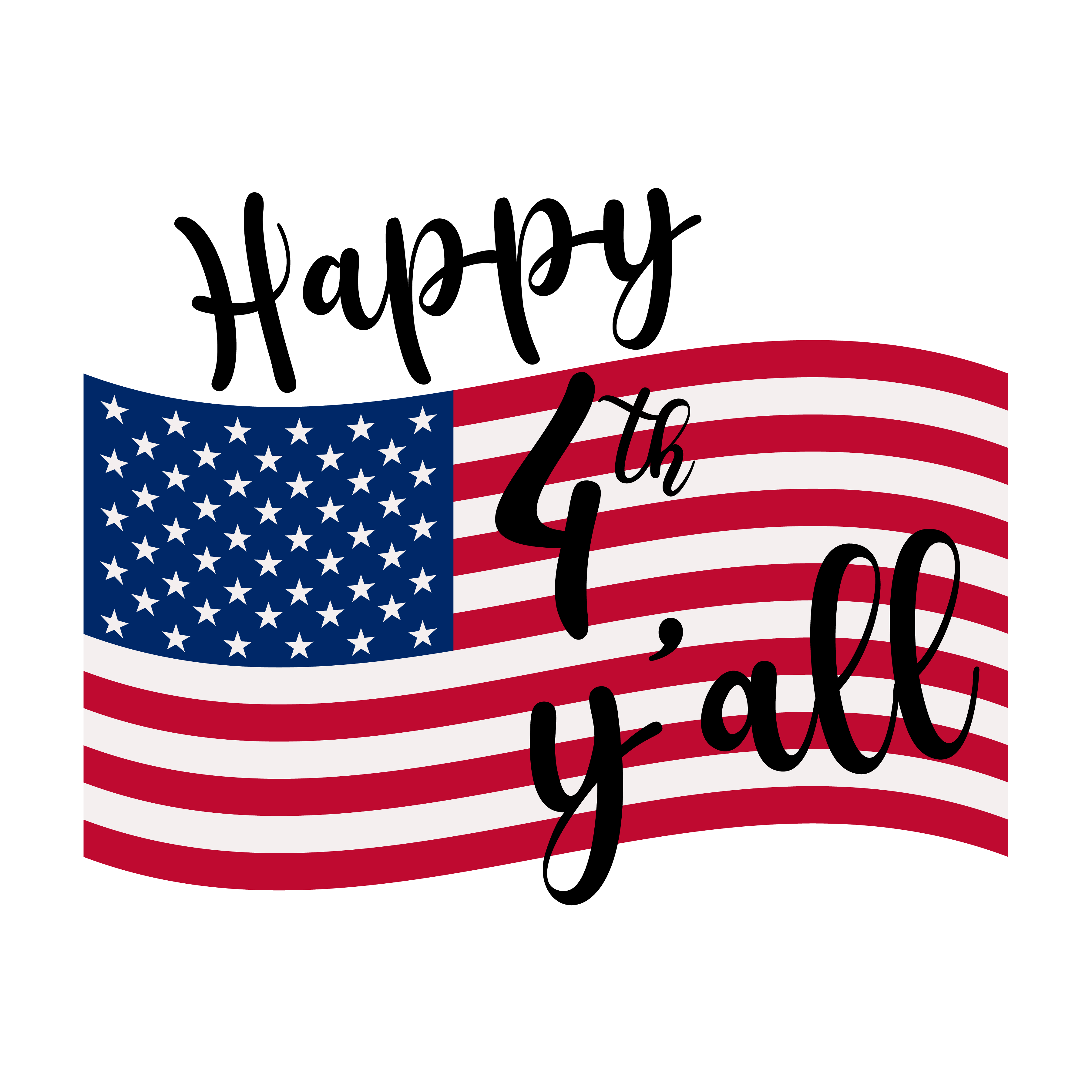 Inspirational Quote "Happy 4Th Yall, Beautiful Gift Sticker" Motivational Sticker Vinyl Decal Motivation Stickers- 5" Vinyl Sticker Waterproof