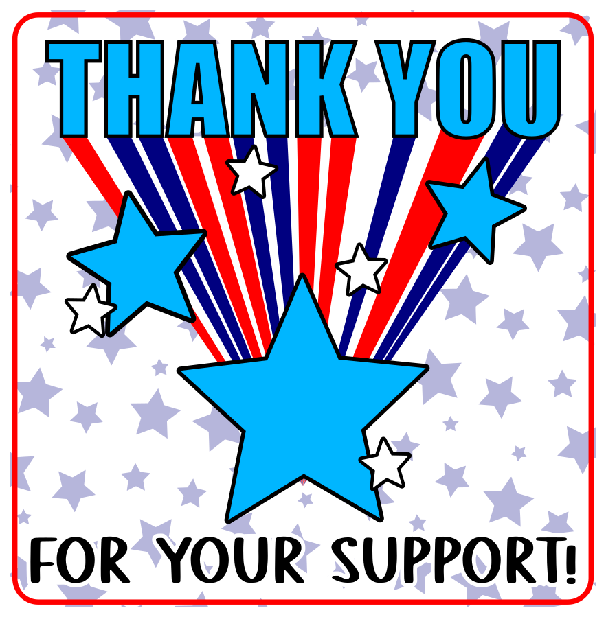 Inspirational Quote "Thank You for You Support" Motivational Sticker Vinyl Decal Motivation Stickers- 5" Vinyl Sticker Waterproof