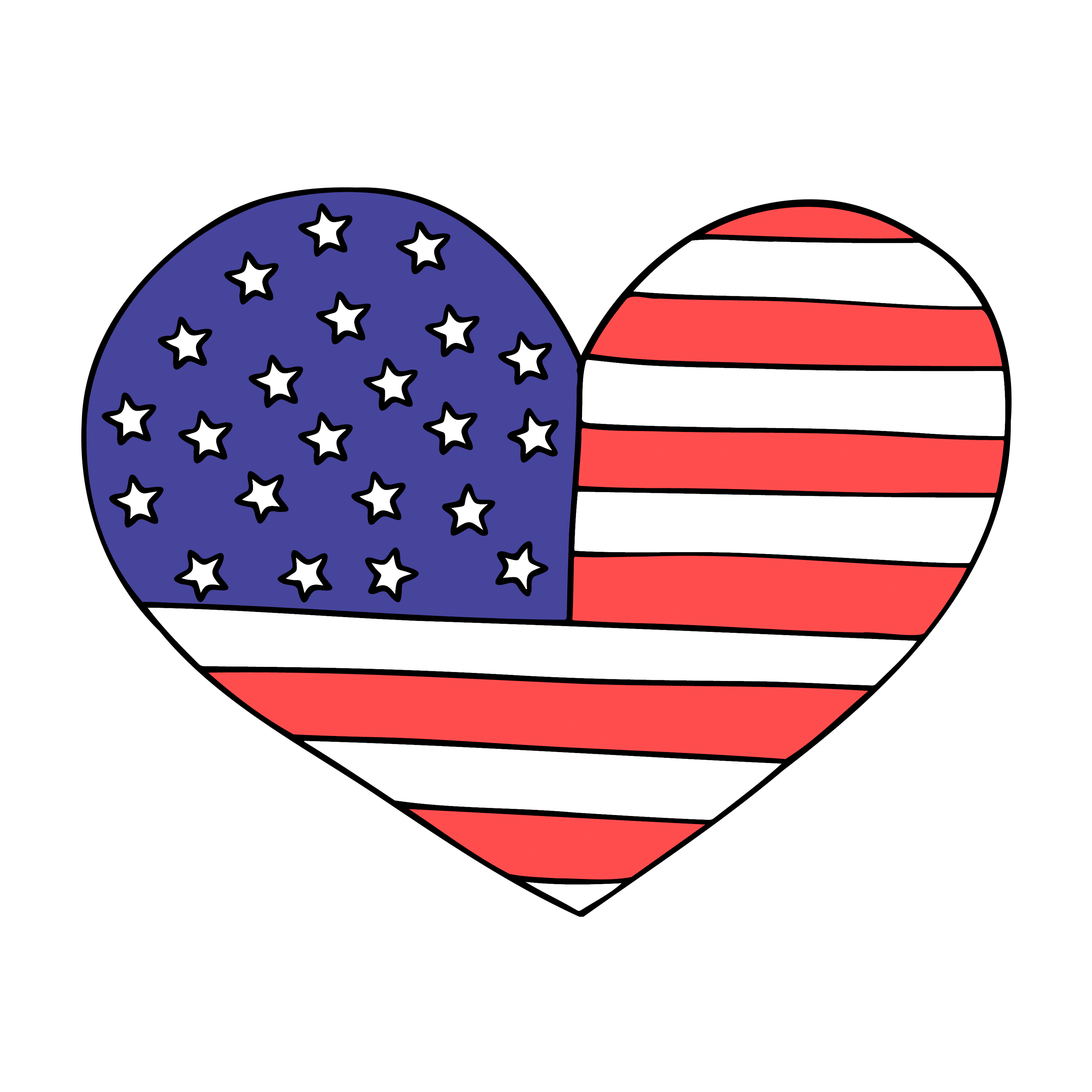 Inspirational Quote "Flag of America in The Shape of Heart" Motivational Sticker Vinyl Decal Motivation Stickers- 5" Vinyl Sticker Waterproof