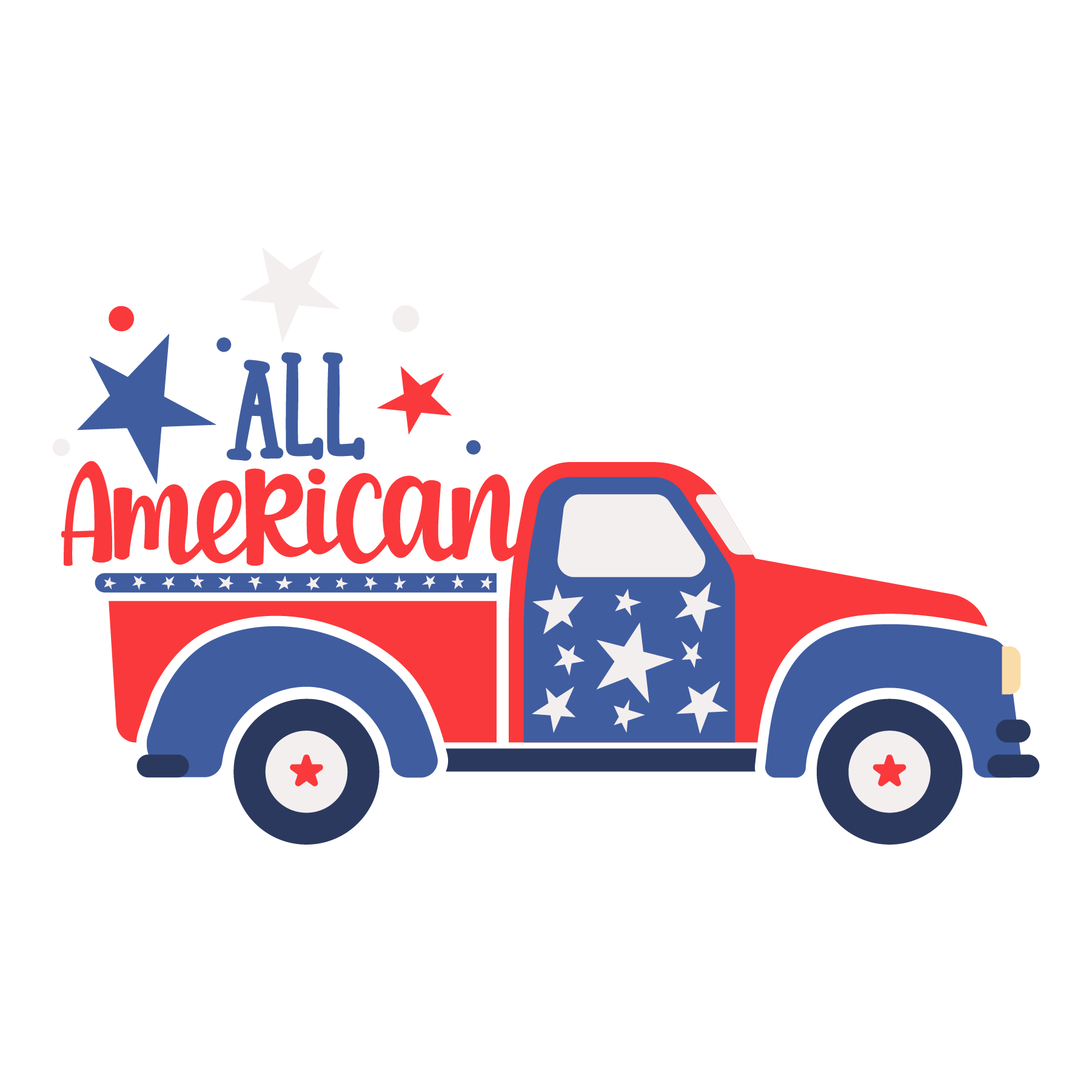 Inspirational Quote "All American-Truck Sticker" Motivational Sticker Vinyl Decal Motivation Stickers- 5" Vinyl Sticker Waterproof