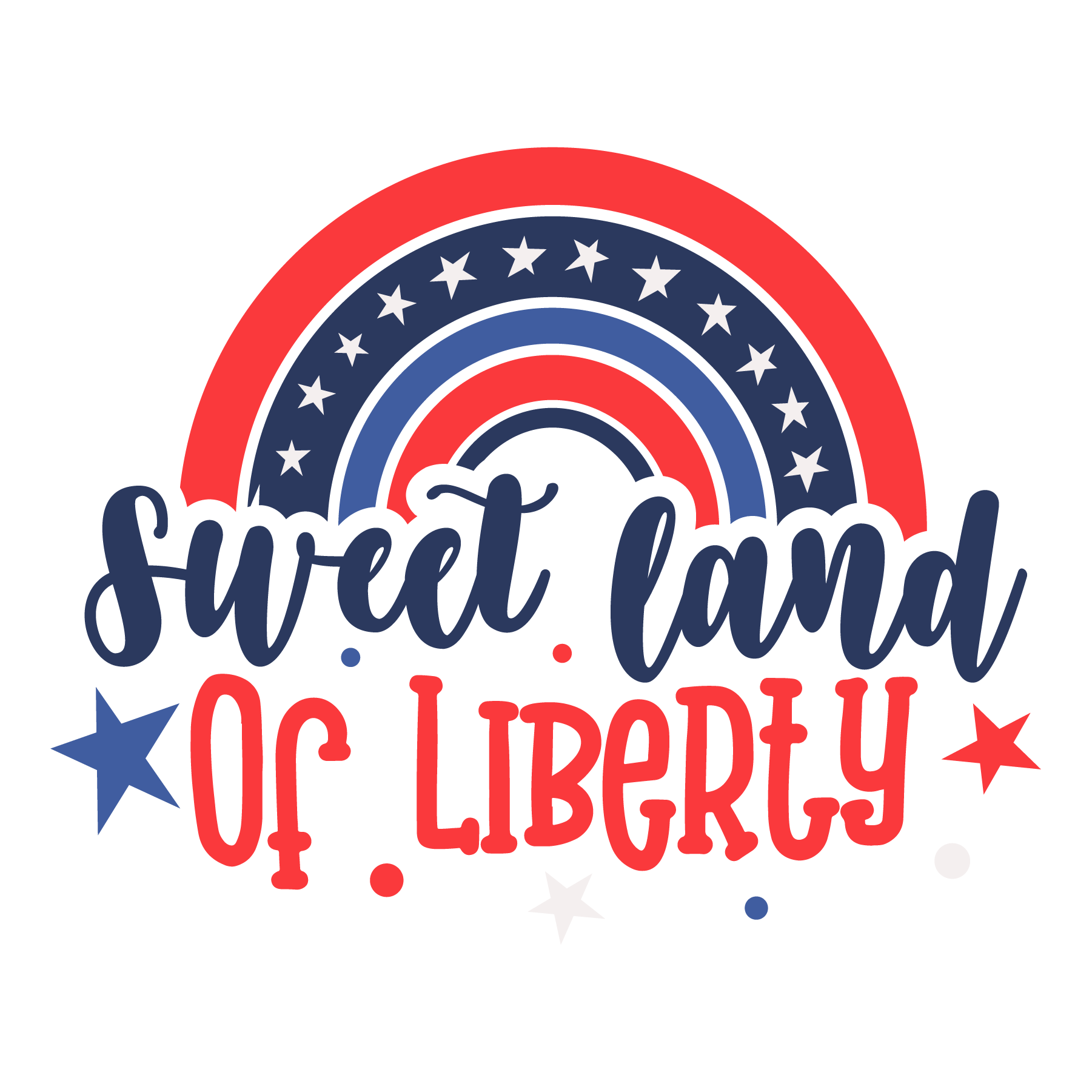 Inspirational Quote "Sweet Land of Liberty, Cute Sticker" Motivational Sticker Vinyl Decal Motivation Stickers- 5" Vinyl Sticker Waterproof