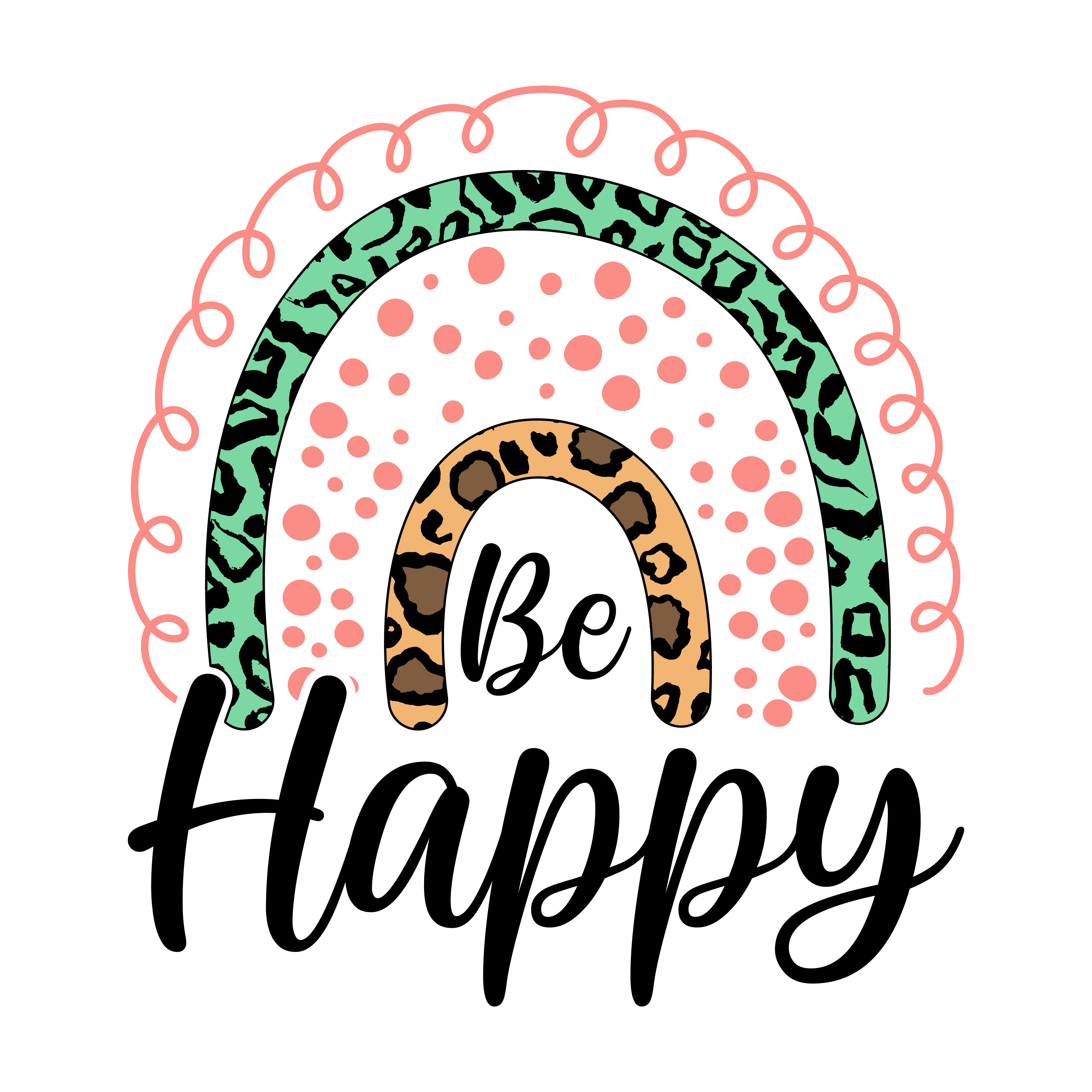 Inspirational Quote "Be Happy" Motivational Sticker Vinyl Decal Motivation Stickers- 5" Vinyl Sticker Waterproof