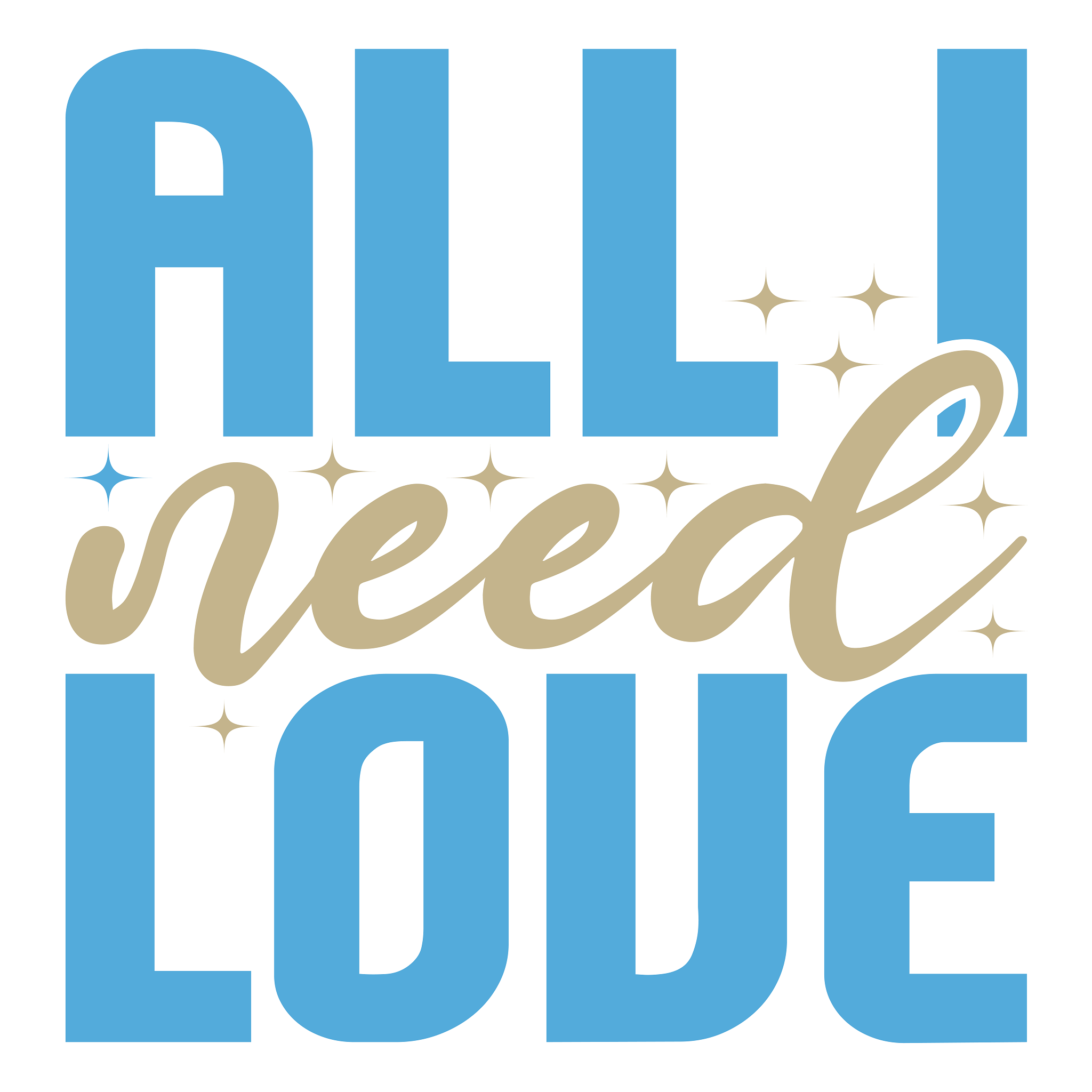 Inspirational Quote All I Need Love Motivational Sticker Vinyl Decal Motivation Stickers- 5" Vinyl Sticker Waterproof