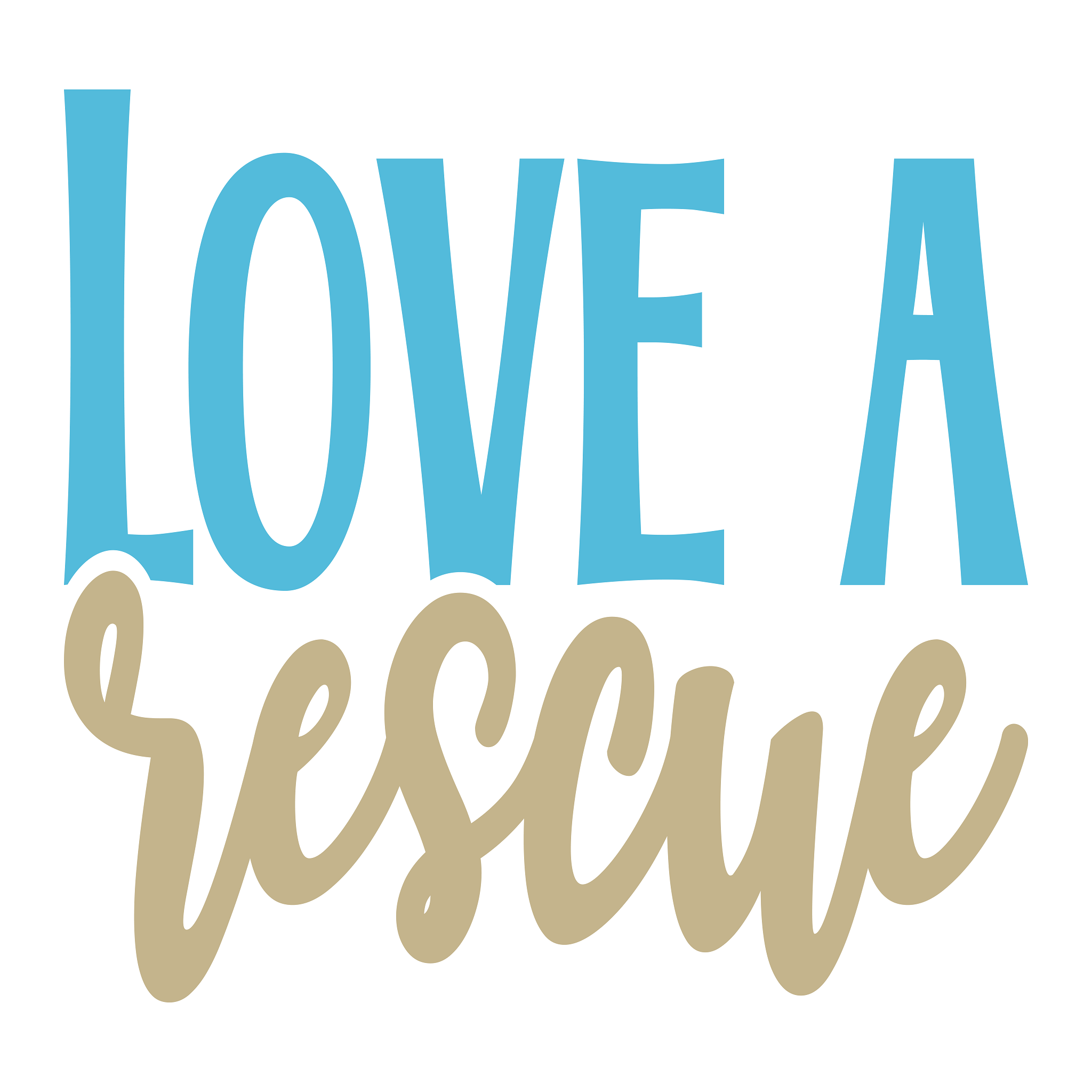 Inspirational Quote Love A Rescue Motivational Sticker Vinyl Decal Motivation Stickers- 5" Vinyl Sticker Waterproof