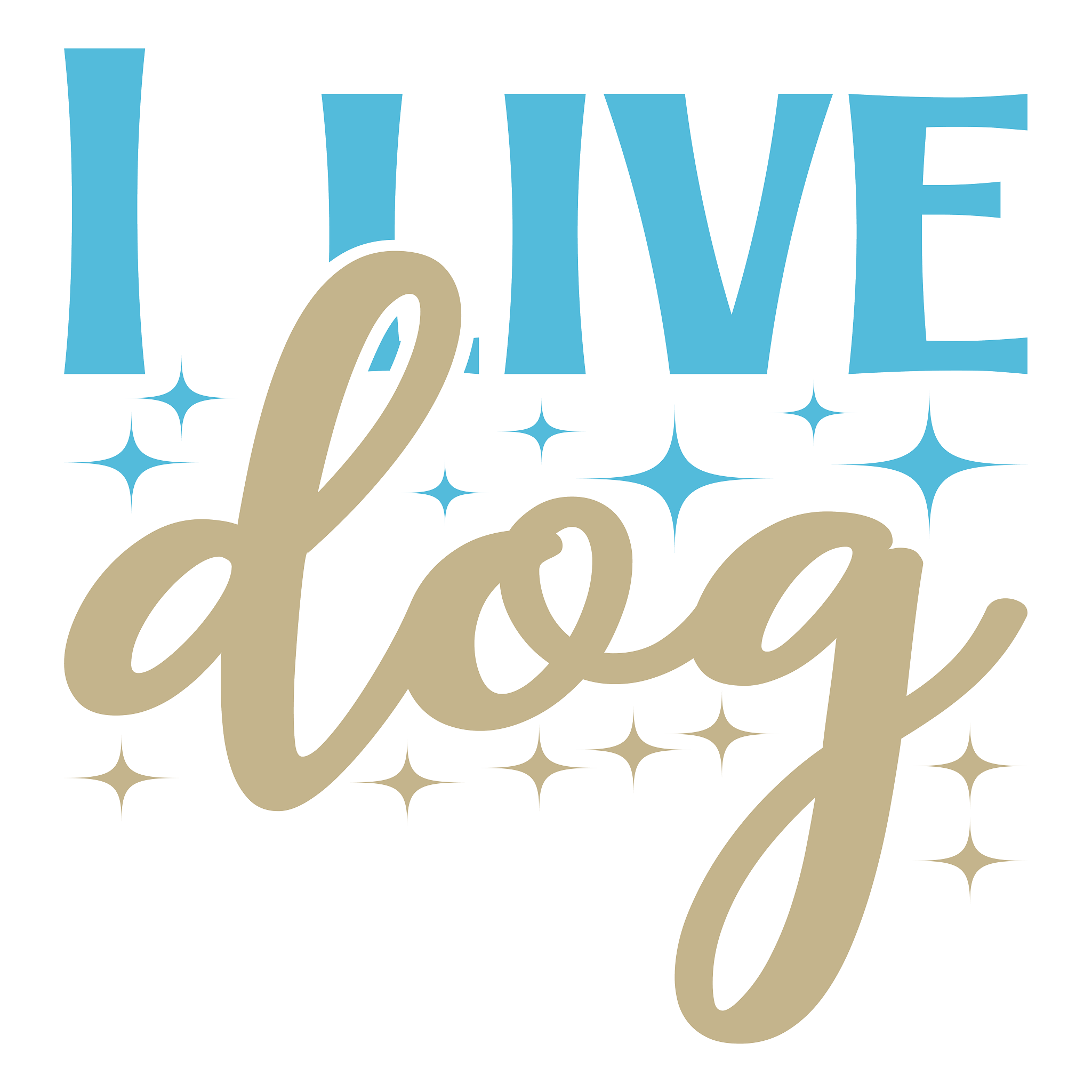 Inspirational Quote I Live Dog Motivational Sticker Vinyl Decal Motivation Stickers- 5" Vinyl Sticker Waterproof
