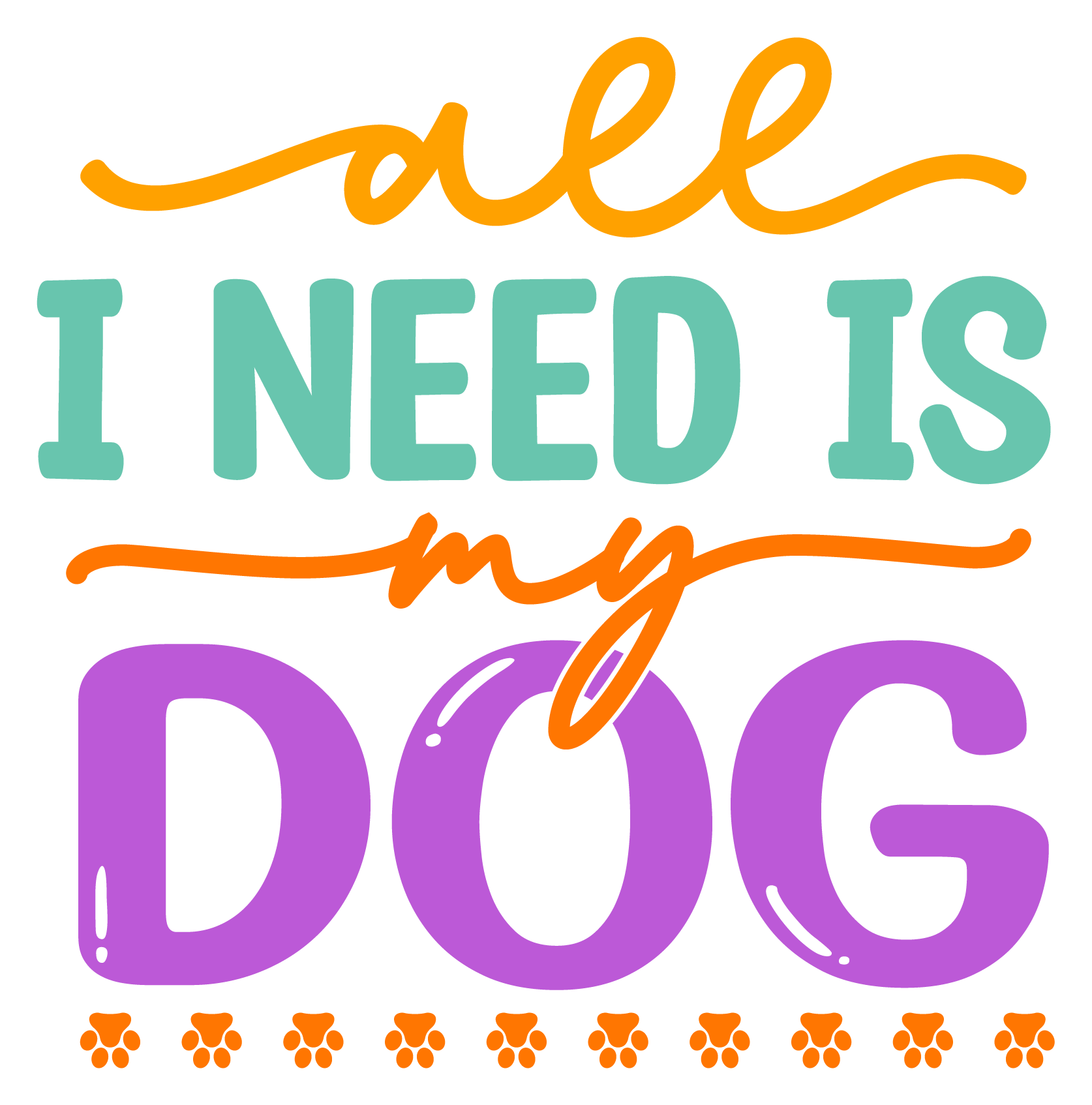 Inspirational Quote All I Need Is Dog Motivational Sticker Vinyl Decal Motivation Stickers- 5" Vinyl Sticker Waterproof