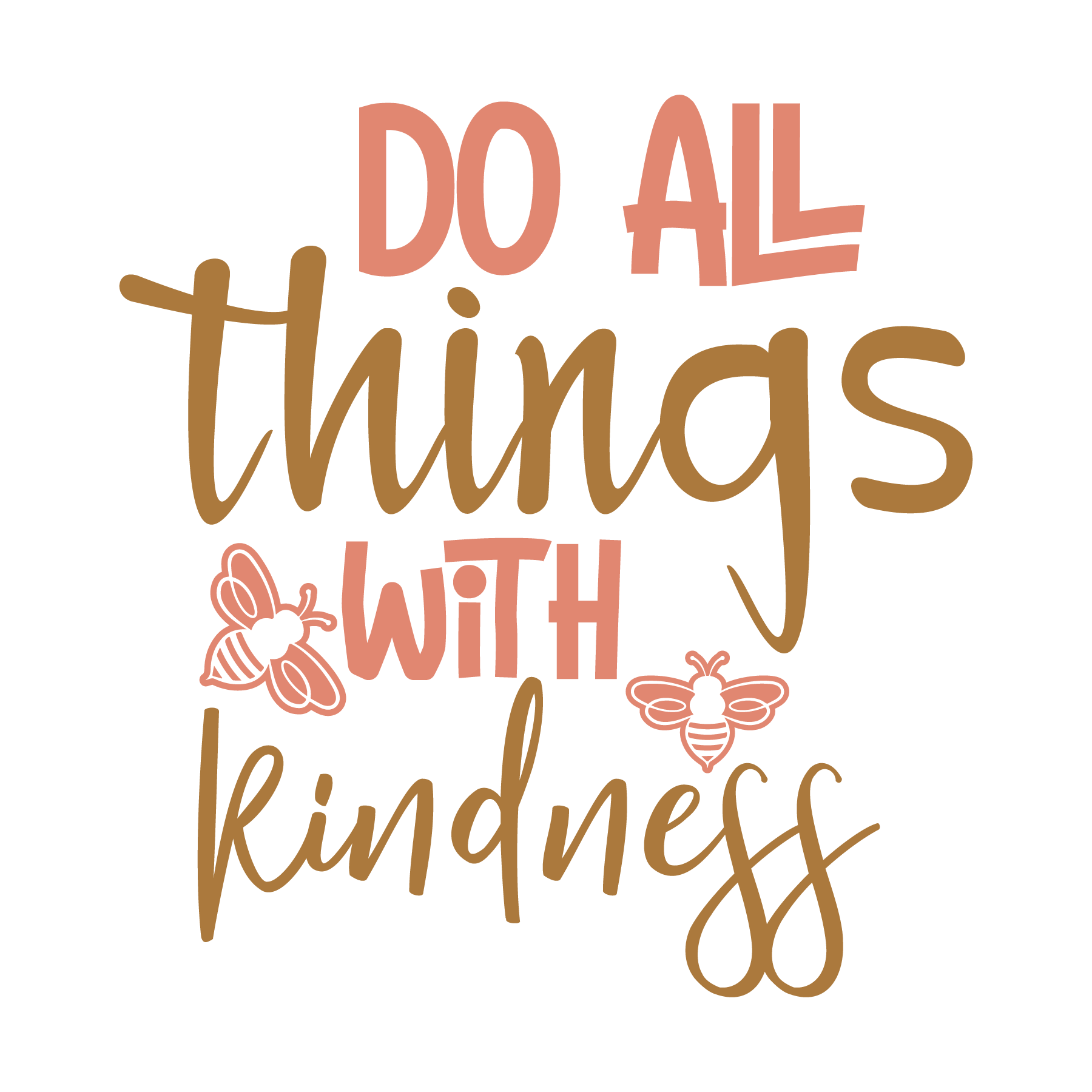 Inspirational Quote Do All Things with Kindness Motivational Sticker Vinyl Decal Motivation Stickers- 5" Vinyl Sticker Waterproof