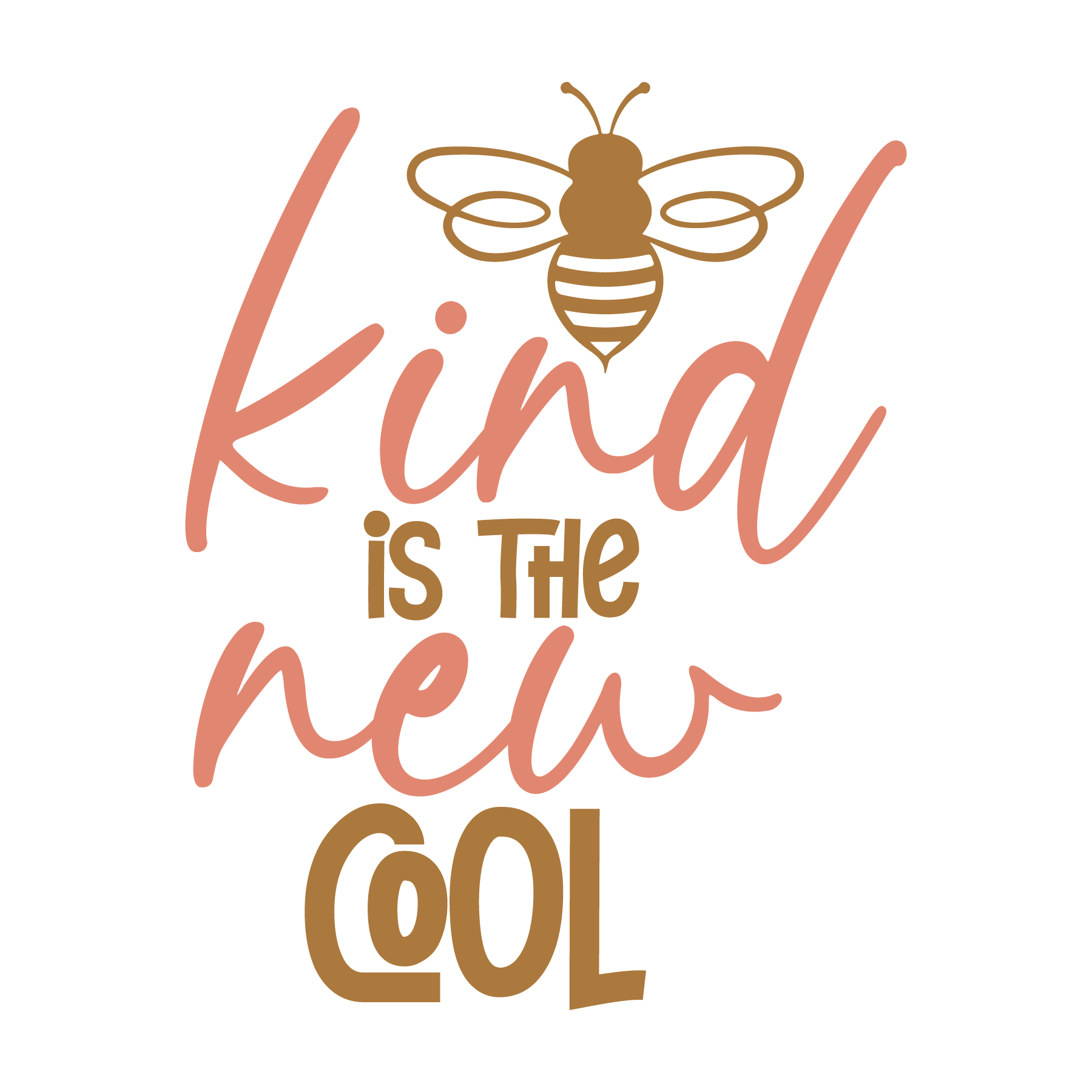 Inspirational Quote Kind is The New Cool Motivational Sticker Vinyl Decal Motivation Stickers- 5" Vinyl Sticker Waterproof