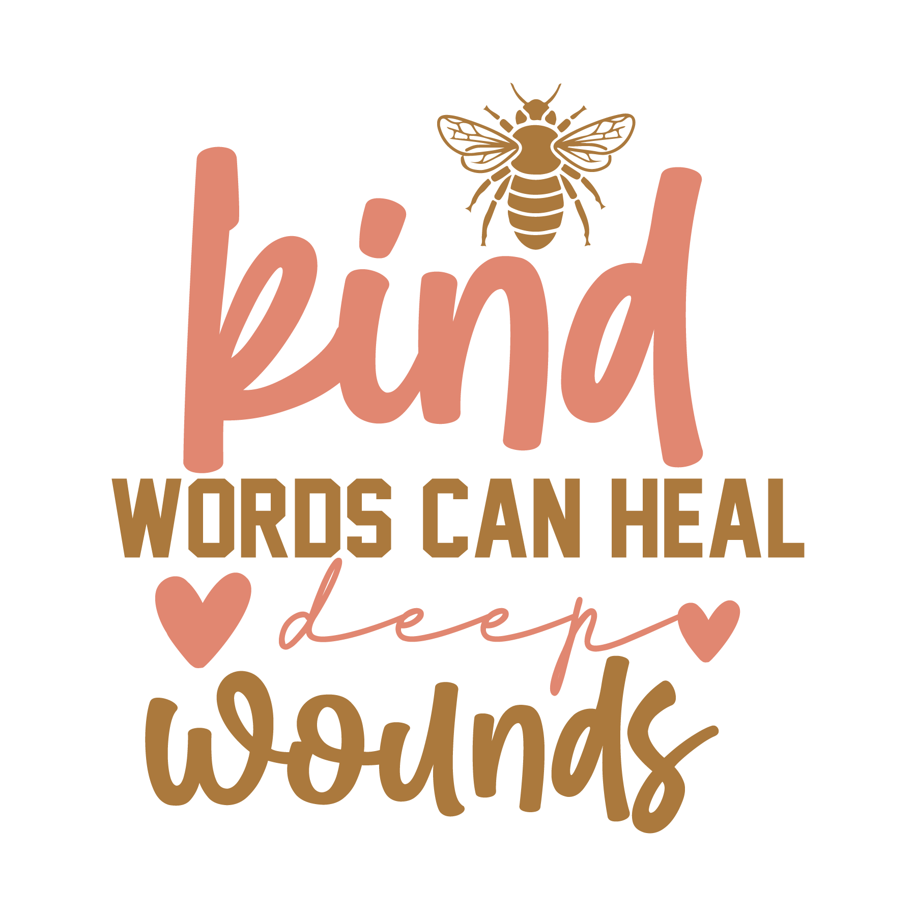 Inspirational Quote Kind Words Can Heal Wounds Motivational Sticker Vinyl Decal Motivation Stickers- 5" Vinyl Sticker Waterproof