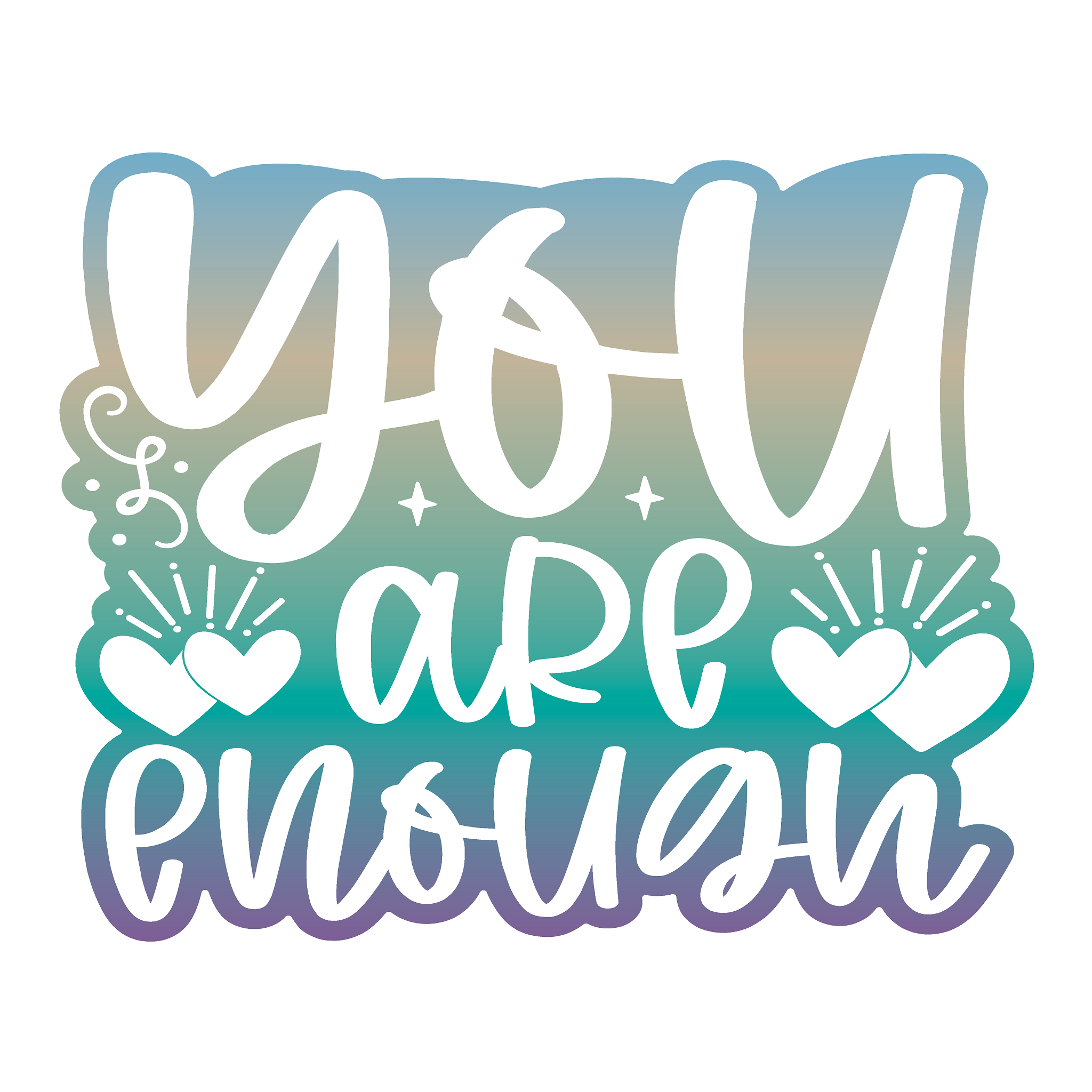 Inspirational Quote You are Enough Motivational Sticker Vinyl Decal Motivation Stickers- 5" Vinyl Sticker Waterproof