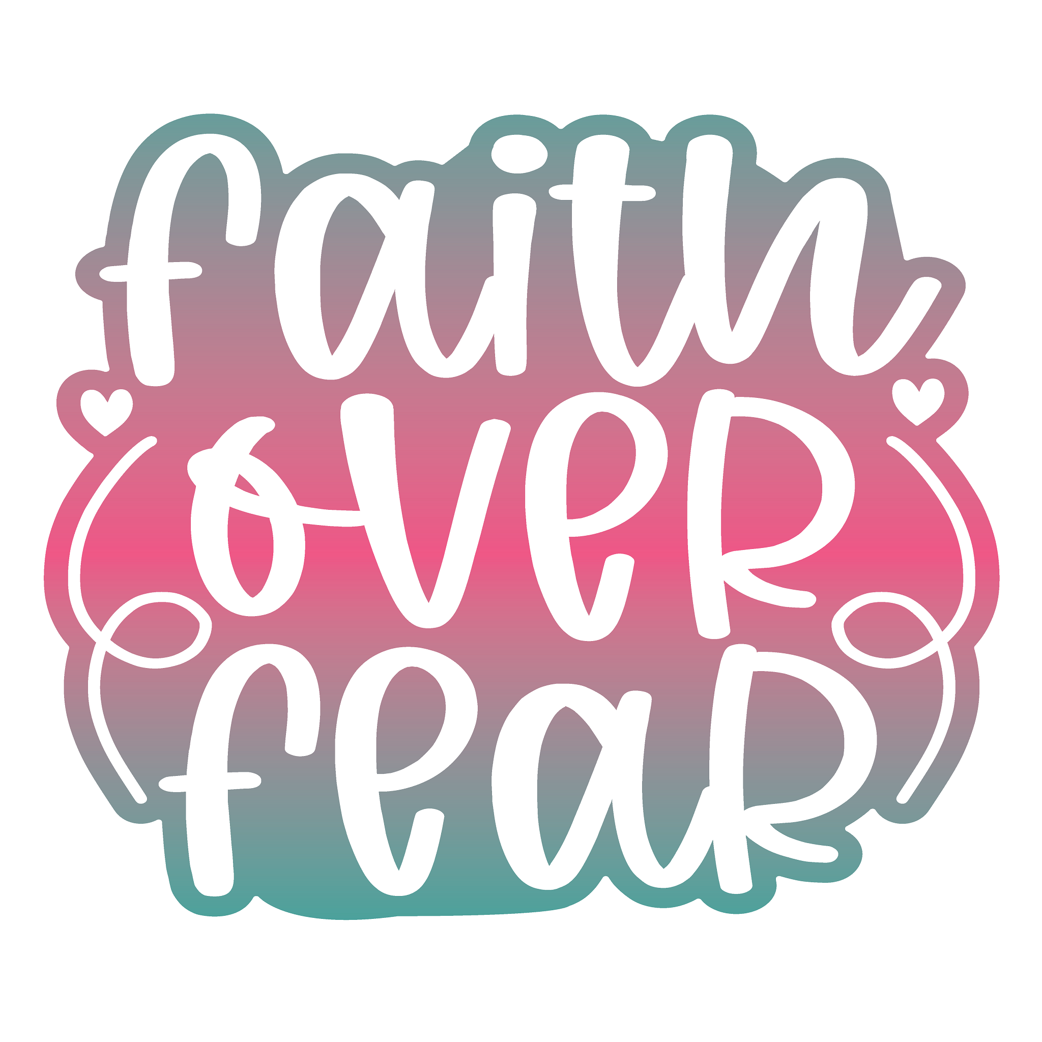 Inspirational Quote Faith Over Feak Motivational Sticker Vinyl Decal Motivation Stickers- 5" Vinyl Sticker Waterproof