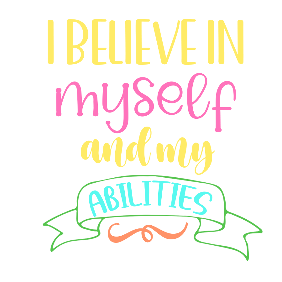 Inspirational Quote I Believe in Myself and My Abilities Motivational Sticker Vinyl Decal Motivation Stickers- 5" Vinyl Sticker Waterproof
