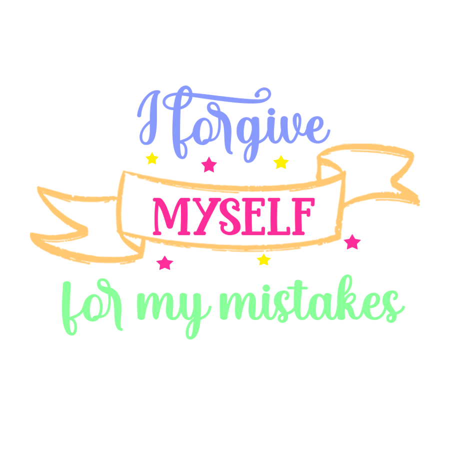 Inspirational Quote I Forgive Myself for My Mistakes Motivational Sticker Vinyl Decal Motivation Stickers- 5" Vinyl Sticker Waterproof