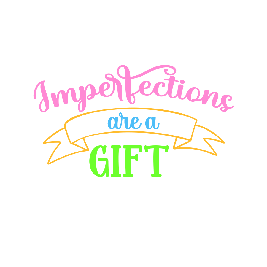 Inspirational Quote Imperfections are A Gift Motivational Sticker Vinyl Decal Motivation Stickers- 5" Vinyl Sticker Waterproof