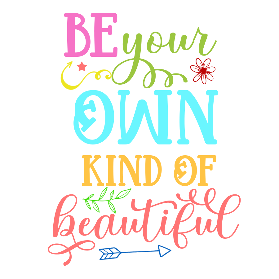 Inspirational Quote Be Your Own Kind of Beautiful Motivational Sticker Vinyl Decal Motivation Stickers- 5" Vinyl Sticker Waterproof