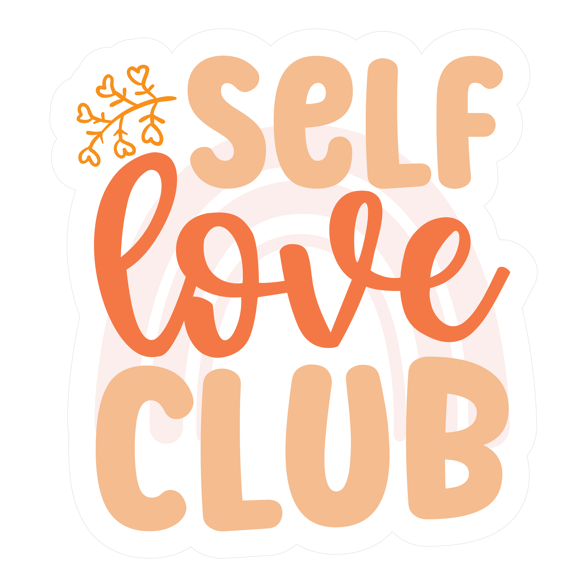 Inspirational Quote Self Love Club Motivational Sticker Vinyl Decal Motivation Stickers- 5" Vinyl Sticker Waterproof