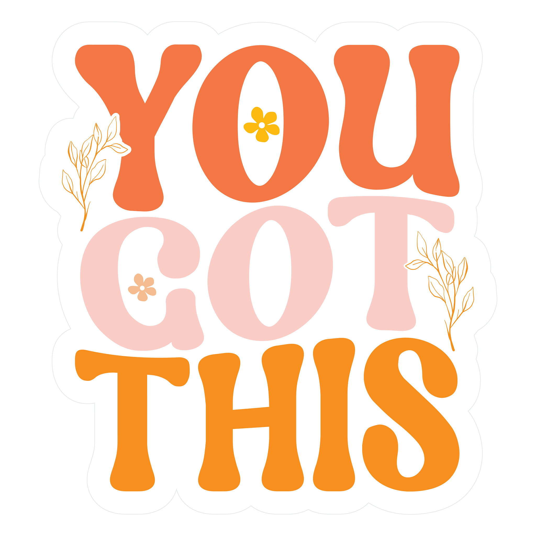 Inspirational Quote You Got This Motivational Sticker Vinyl Decal Motivation Stickers- 5" Vinyl Sticker Waterproof
