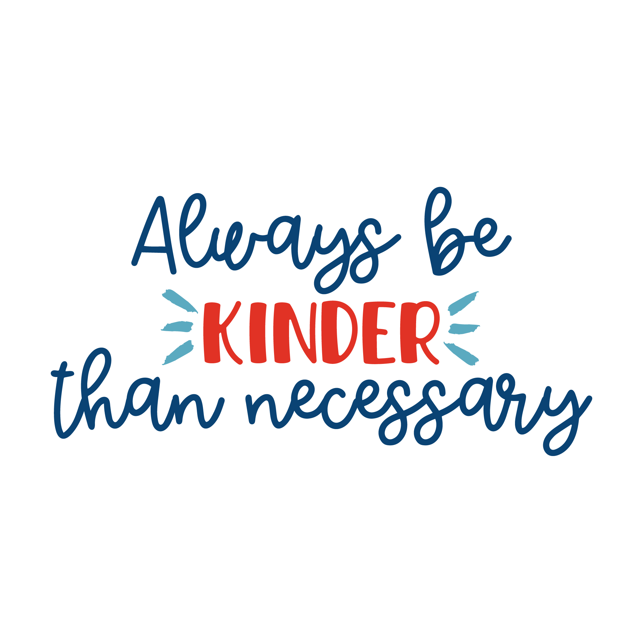 Inspirational Quote Always Be Kinder Than Necessary Motivational Sticker Vinyl Decal Motivation Stickers- 5" Vinyl Sticker Waterproof