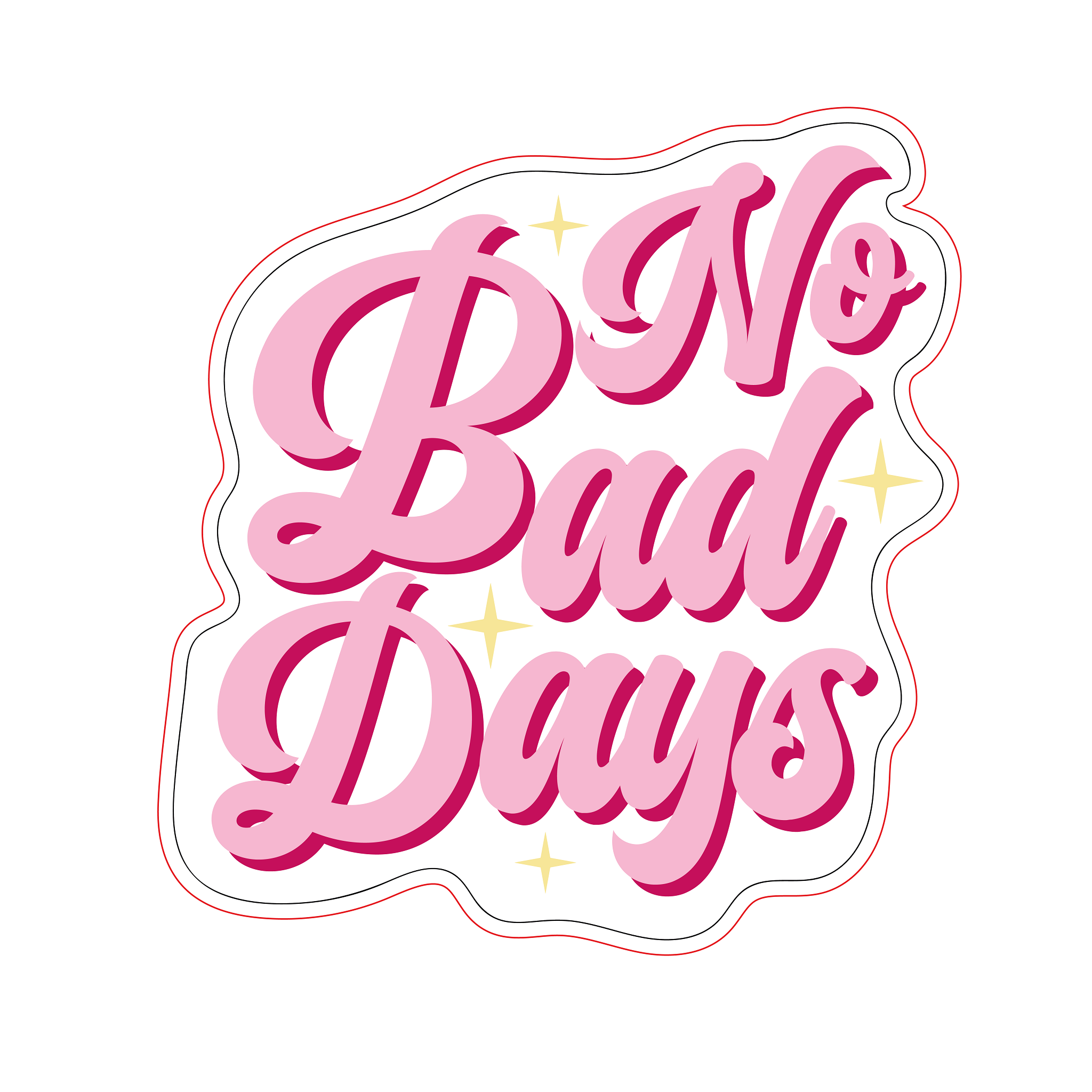 Inspirational Quote No Bad Days Motivational Sticker Vinyl Decal Motivation Stickers- 5" Vinyl Sticker Waterproof